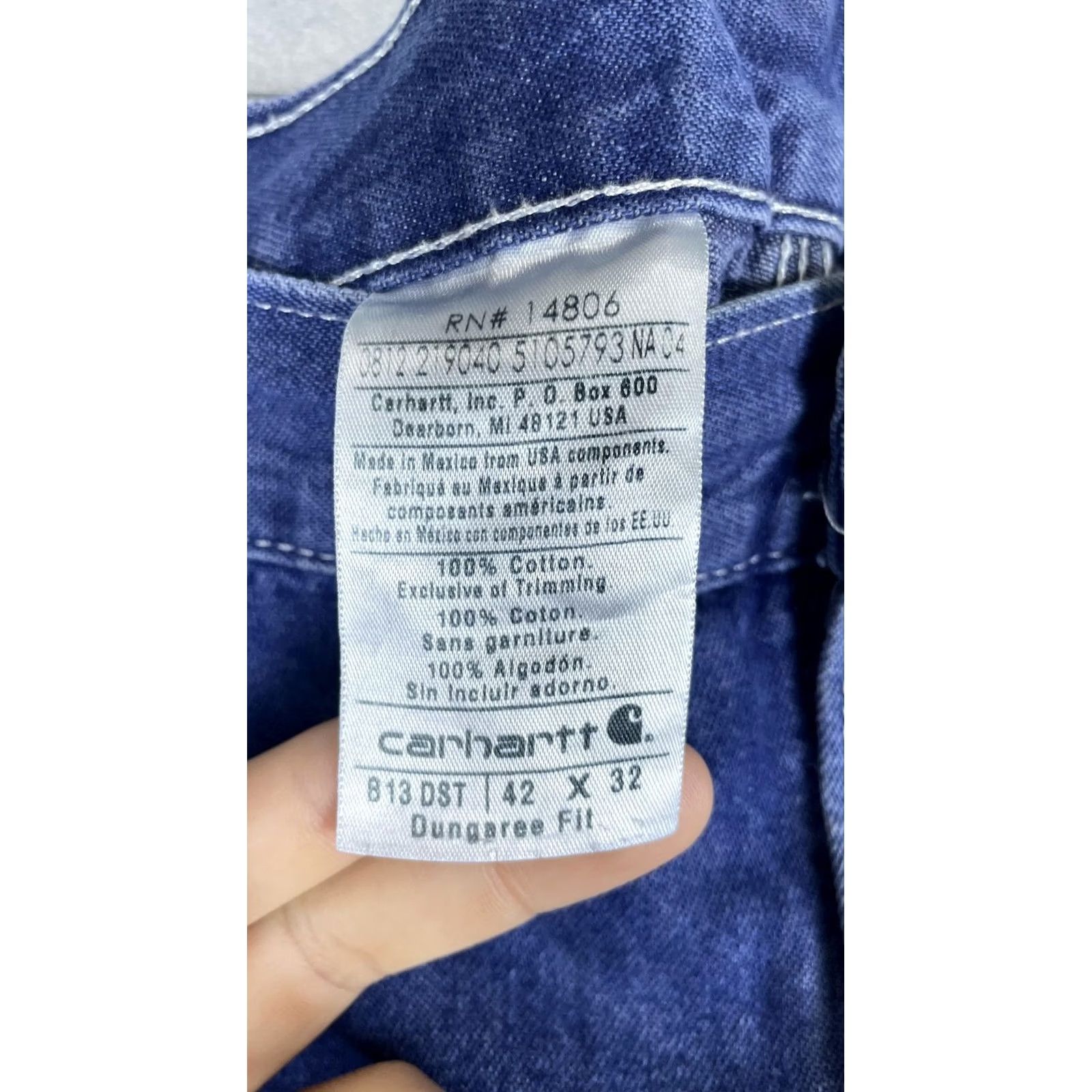 Carhartt Carhartt Jeans Mens 42x32 Blue Medium Wash Relaxed Fit Dungaree Workwear B13 Size US 42 / EU 58 - 2 Thumbnail