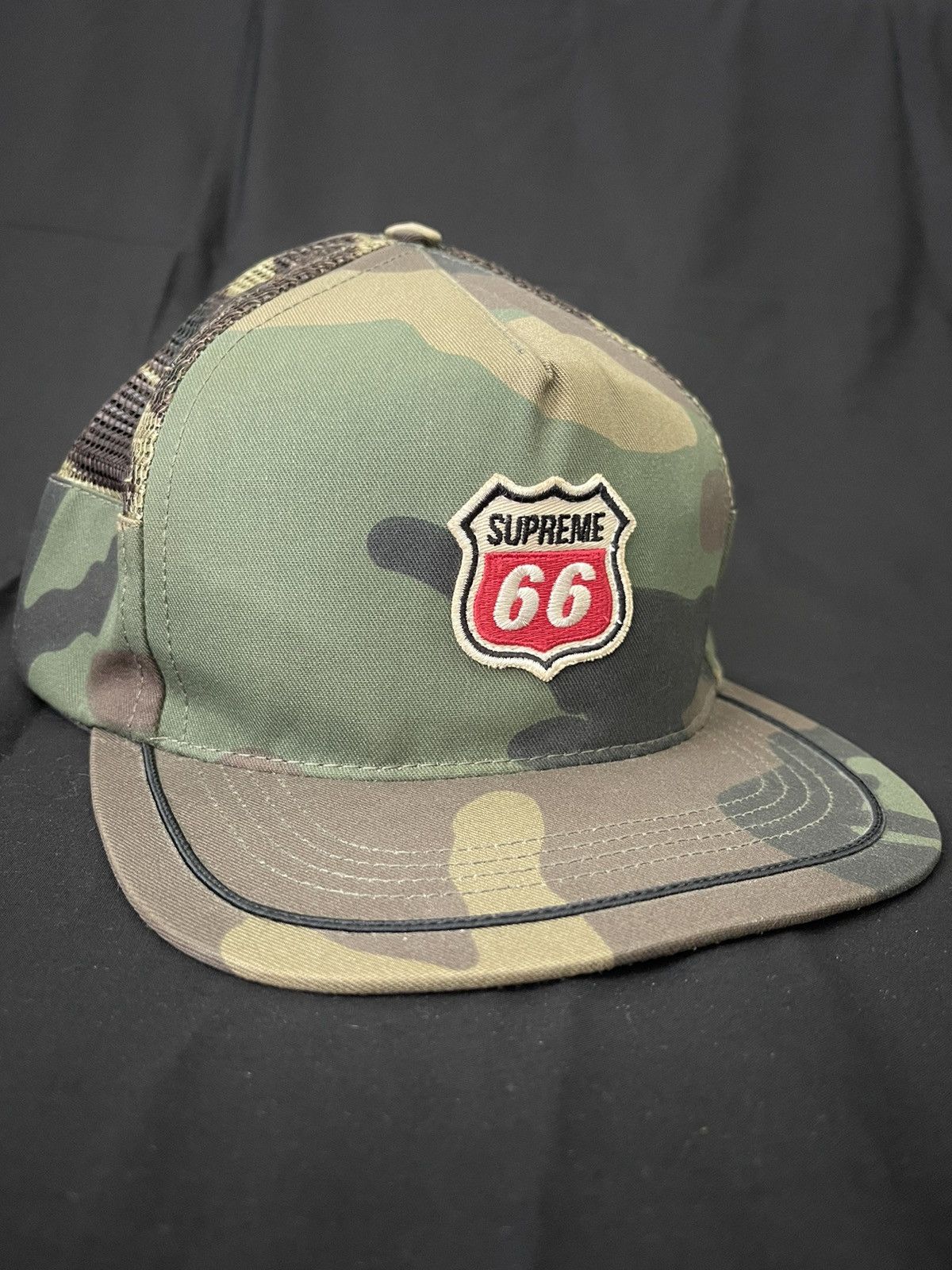 Supreme SS12 Supreme Route 66 Side Vent 5 Panel Snapback Cap Hat Size ONE SIZE - 1 Thumbnail