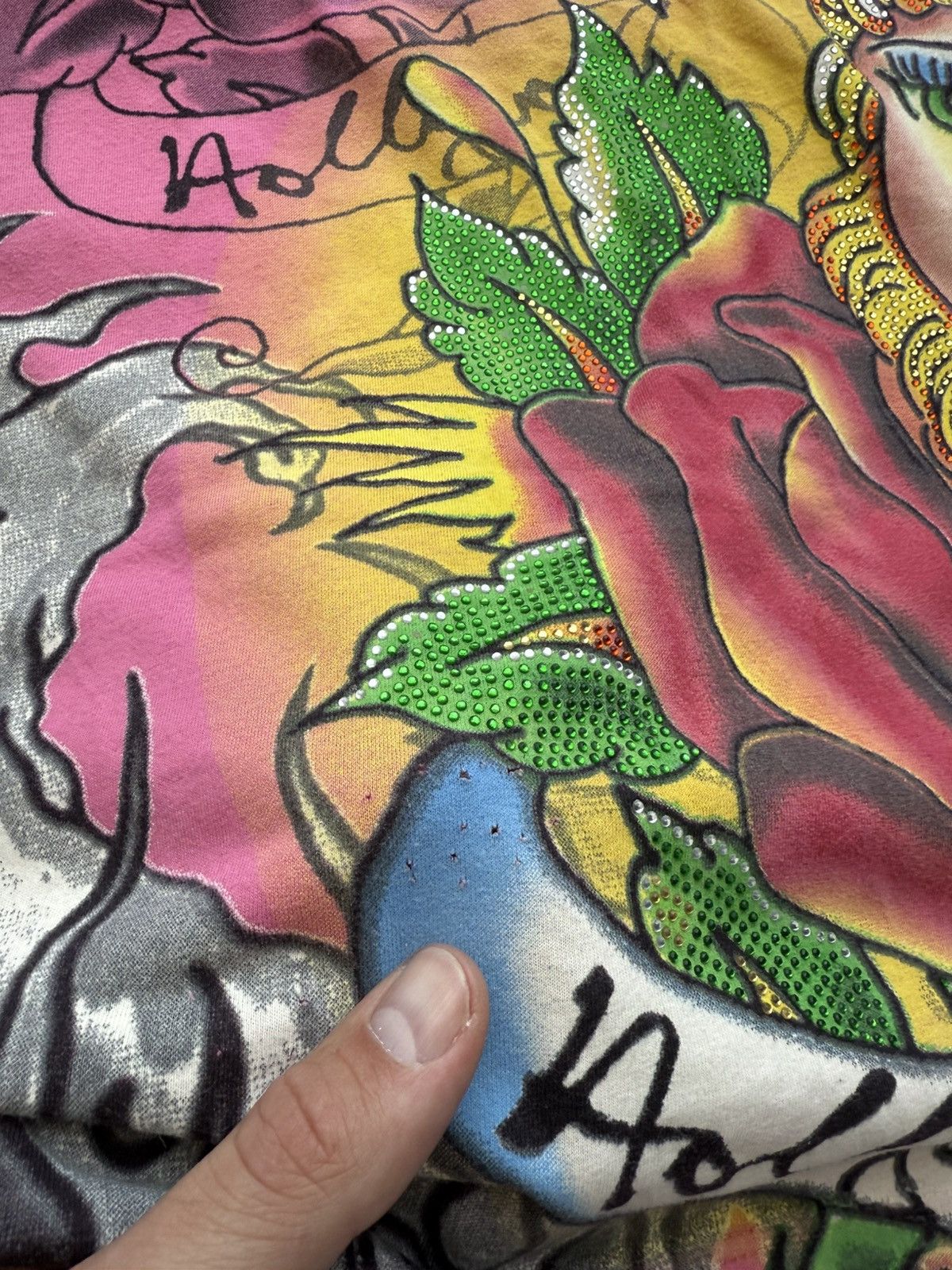 Ed Hardy Crazy Ed Hardy Y2K Overprint Long Sleeve Made in USA Size M / US 6-8 / IT 42-44 - 7 Thumbnail