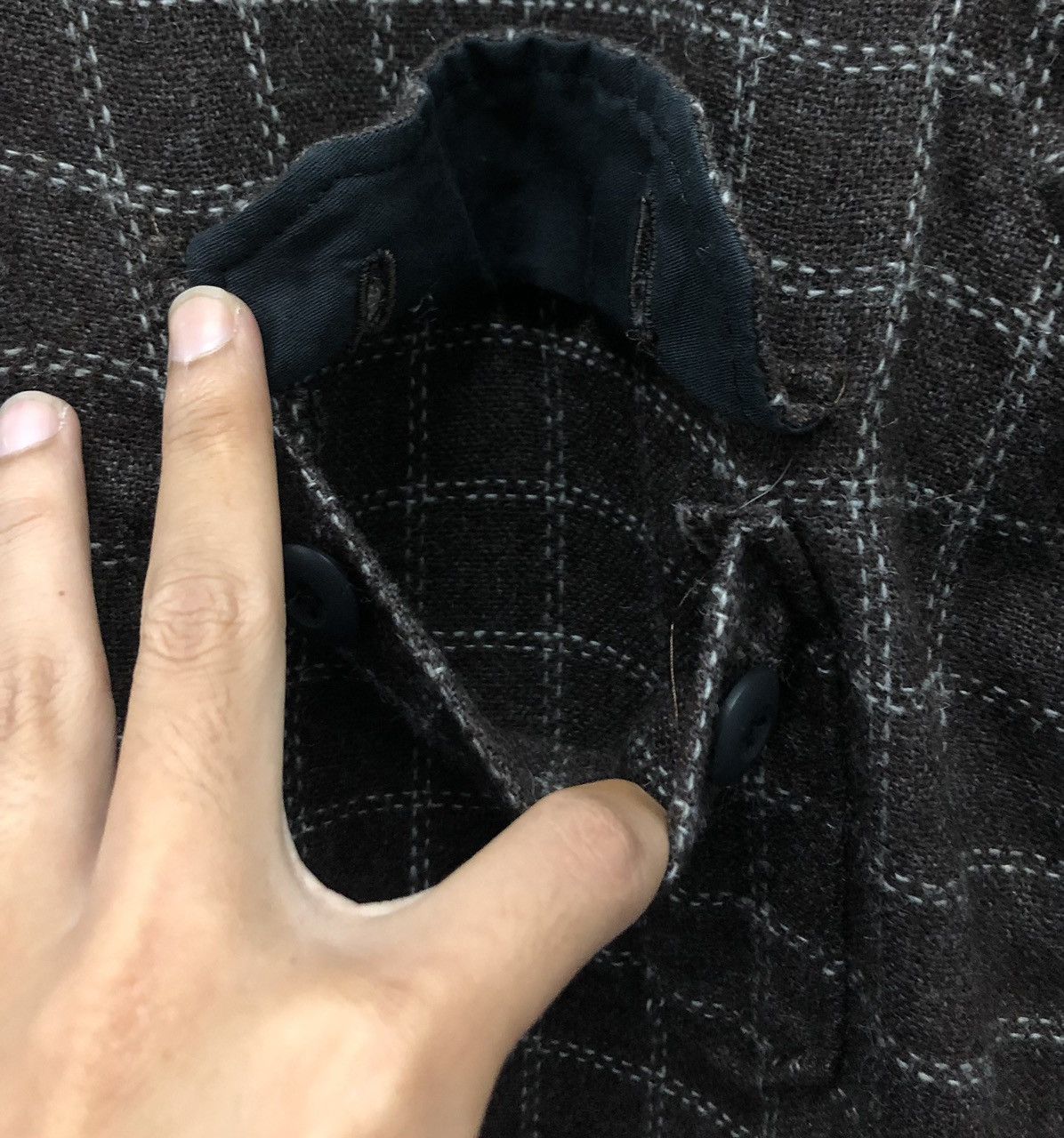 Devilock Vintage Devilock Japan Wool Jacket Brown Windowpane Check M Size US M / EU 48-50 / 2 - 6 Thumbnail