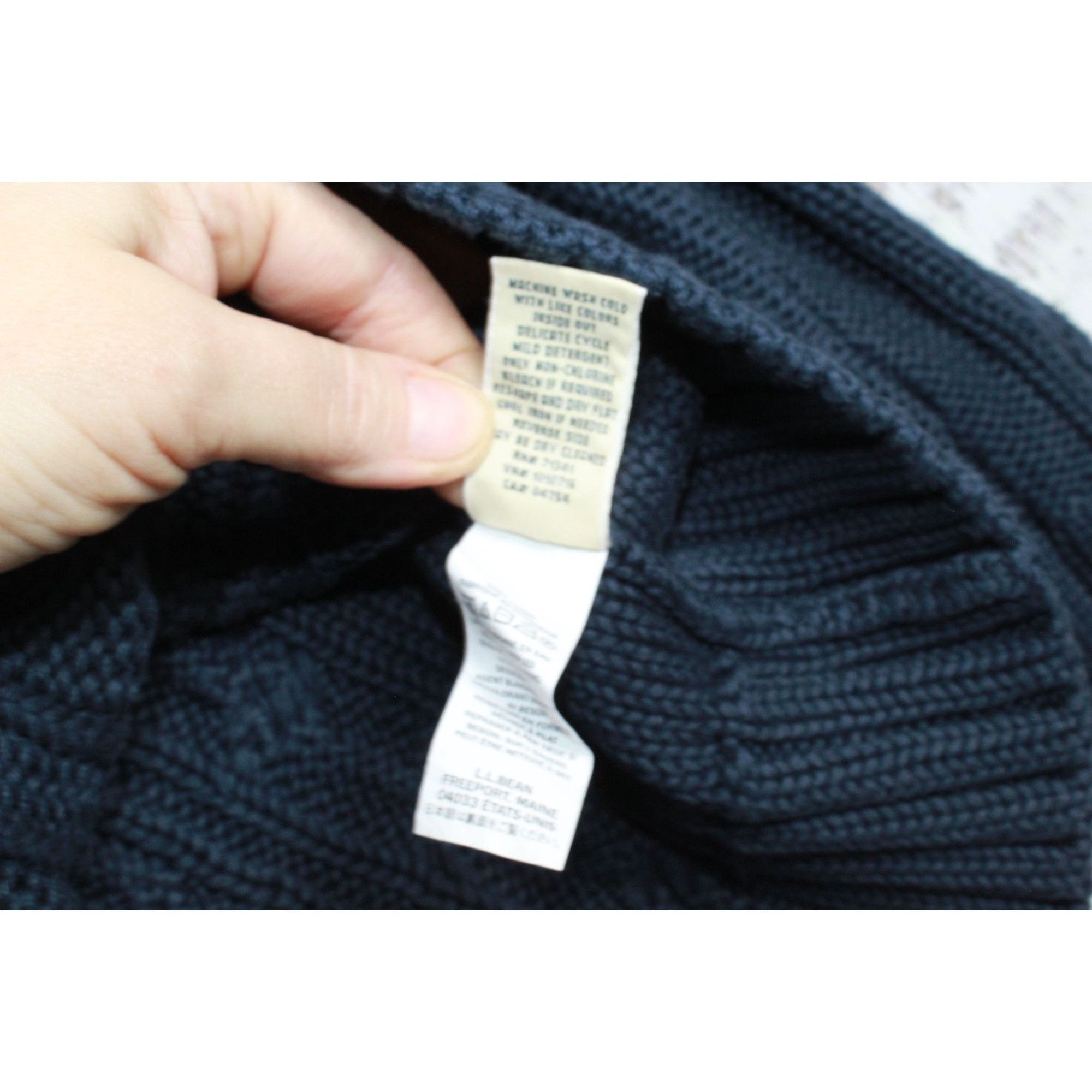 L.L. Bean LL Bean Women's Double L Cable Sweater Zip Cardigan Blue Siz Size S / US 4 / IT 40 - 5 Thumbnail