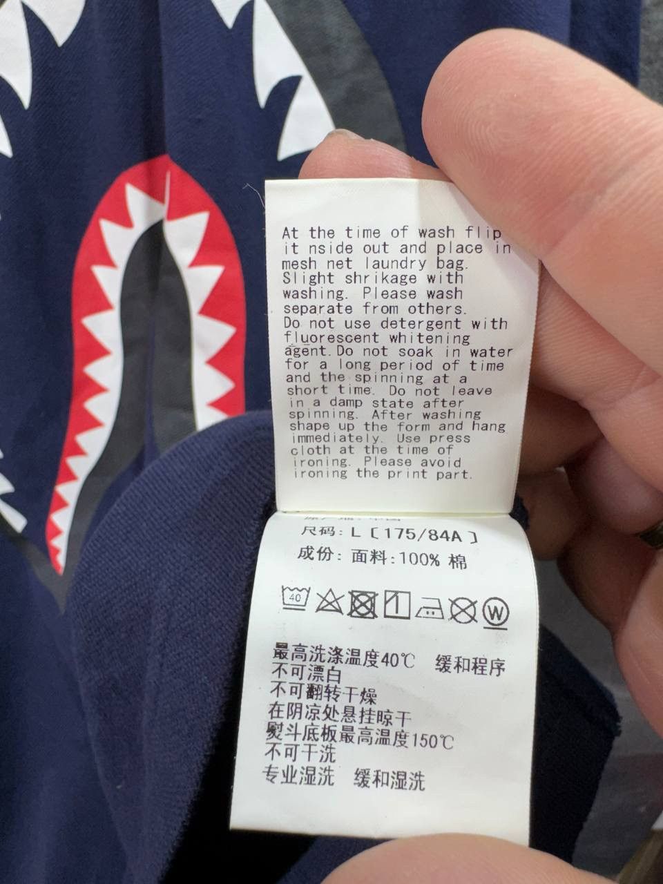 Bape A Bathing Ape Bape Royal Blue Shark Polo Shirt Size US L / EU 52-54 / 3 - 13 Thumbnail