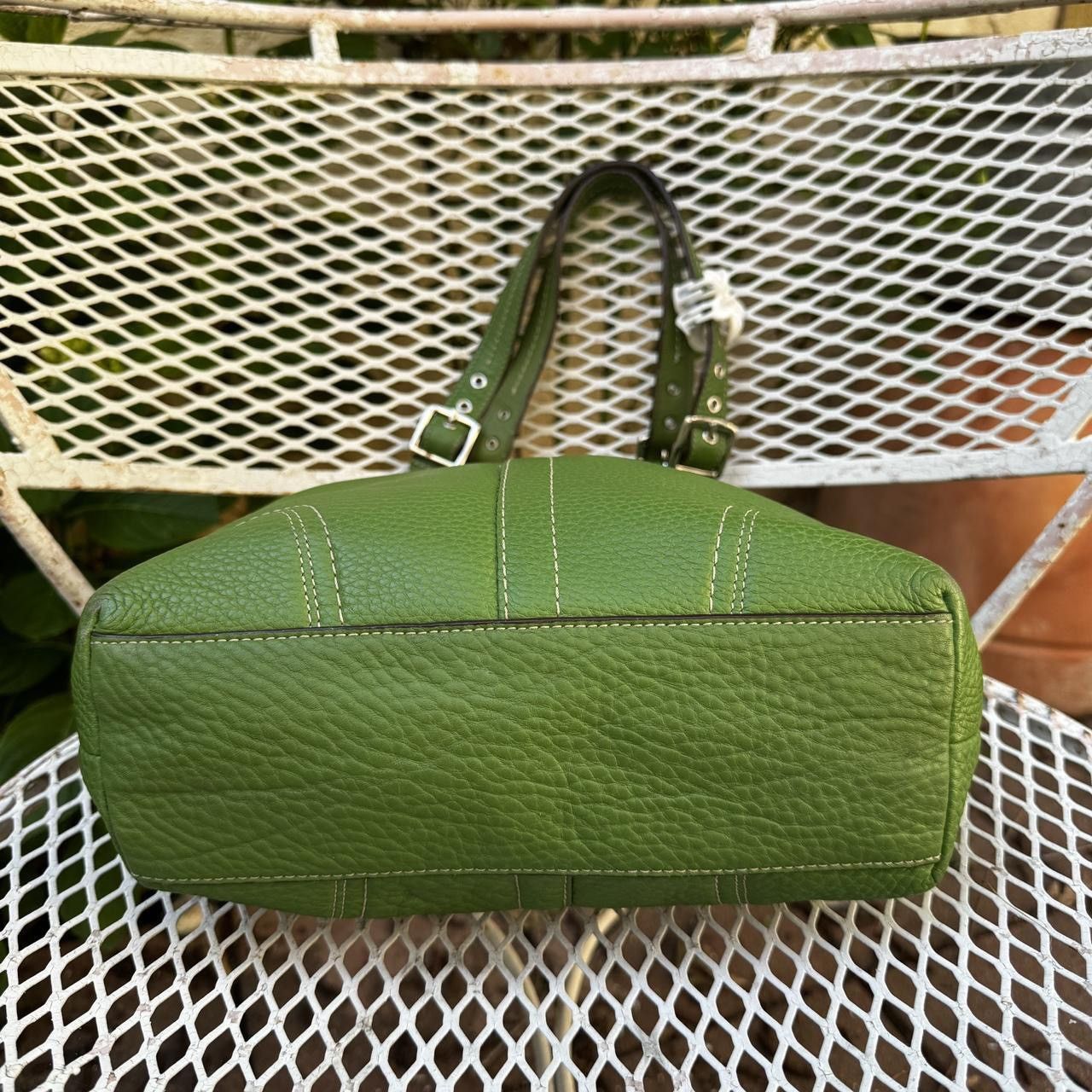 Coach Y2K Green Pebbled Leather Coach Shoulder Bag Size ONE SIZE - 3 Thumbnail