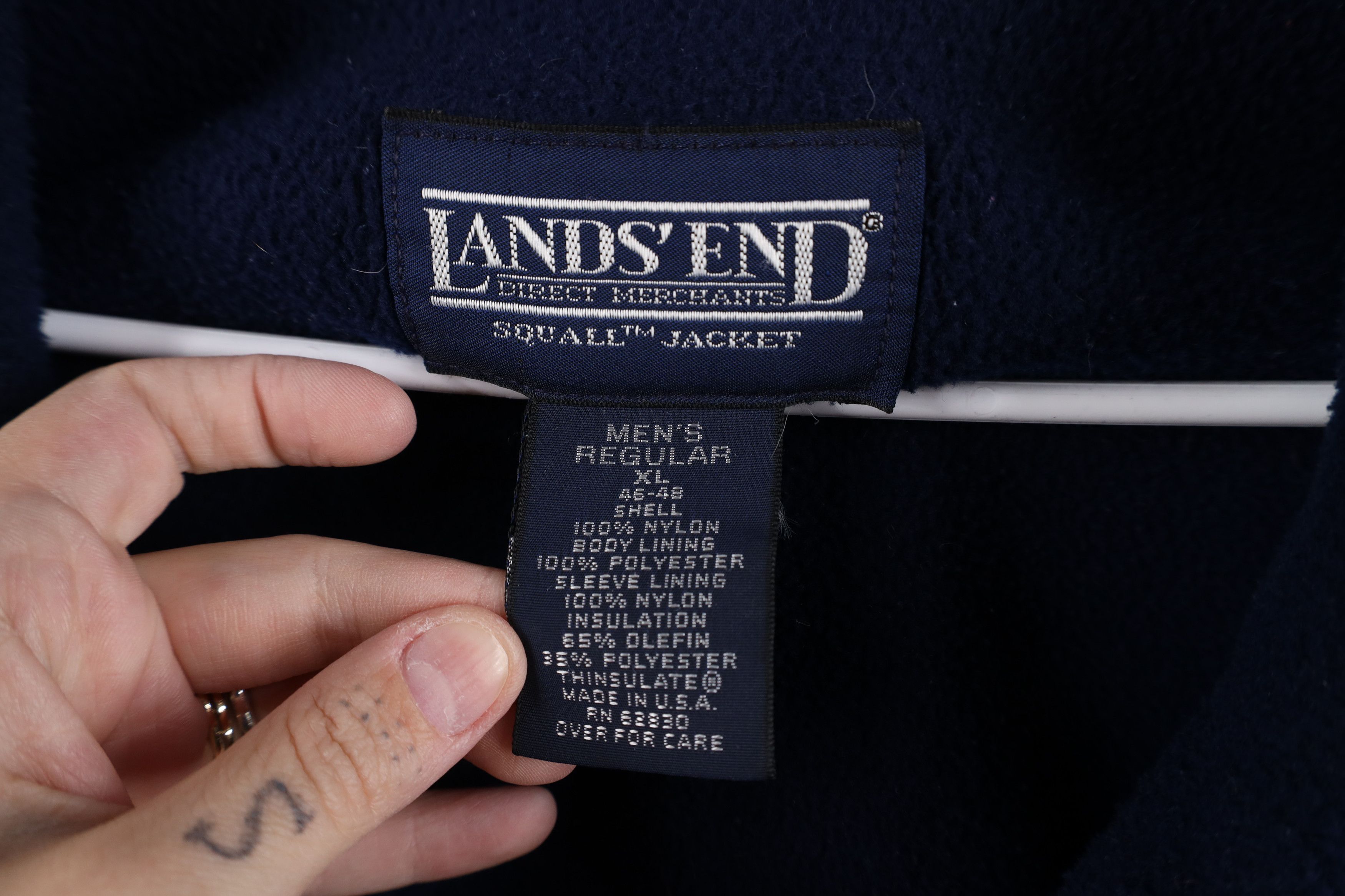 Lands' End Vintage 90s Lands End Fleece Lined Squall Jacket Red USA Size US XL / EU 56 / 4 - 10 Thumbnail