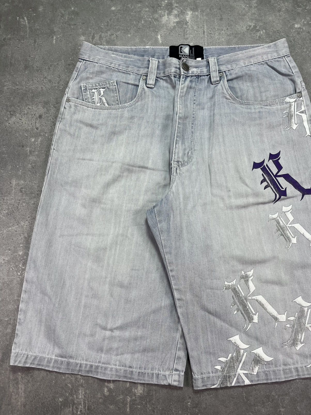 Karl Kani Karl Kani Multilogo Printed Baggy Denim Shorts Jorts 36 Rare Size US 36 / EU 52 - 3 Thumbnail