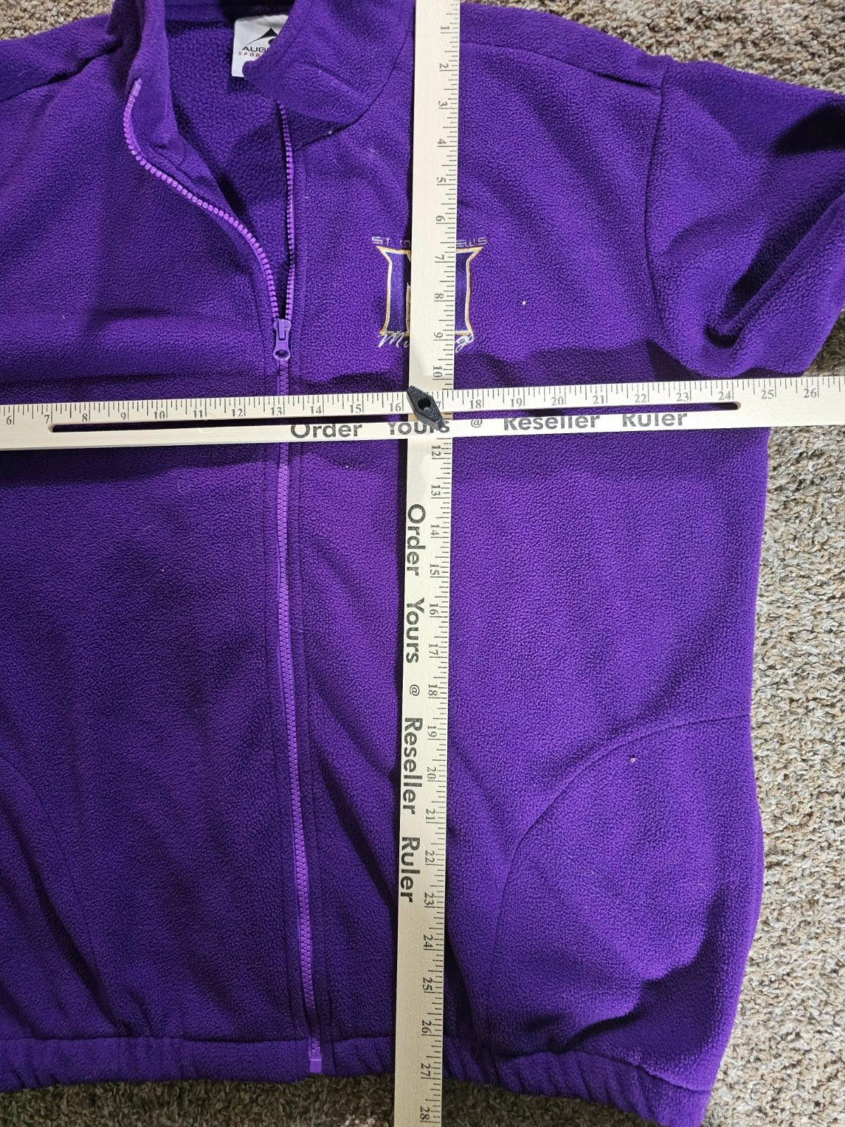 Designer St Matthews Mustangs full zip purple fleece Augusta Large Size US L / EU 52-54 / 3 - 5 Thumbnail