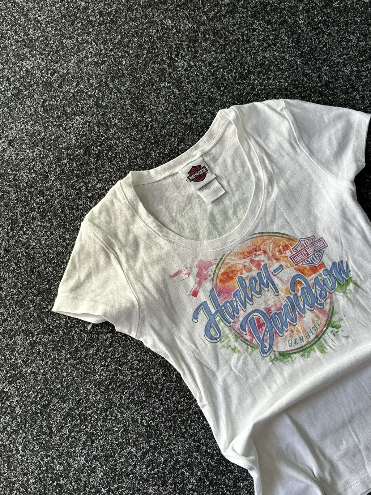 Harley Davidson × Vintage 🚨Vintage 90s Harley Davidson LOGO long sleeve avant garde Size S / US 4 / IT 40 - 2 Thumbnail