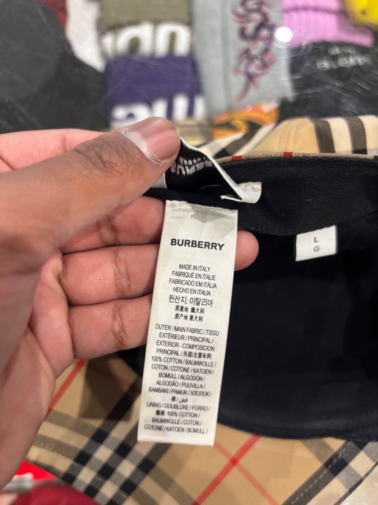 Burberry Burberry TB Logo Check Cap Size ONE SIZE - 6 Thumbnail