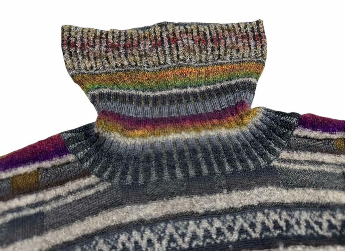 Japanese Brand 🔥Rare Vintage M.&Kyoko Fair Isle Knit Sweater Turtleneck Size US S / EU 44-46 / 1 - 5 Thumbnail