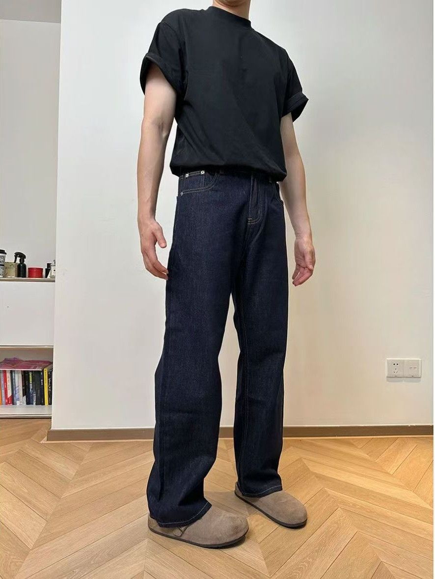 Japanese Brand × Jean Blue washed vintage classic straight jeans y2k Size US 32 / EU 48 - 3 Thumbnail