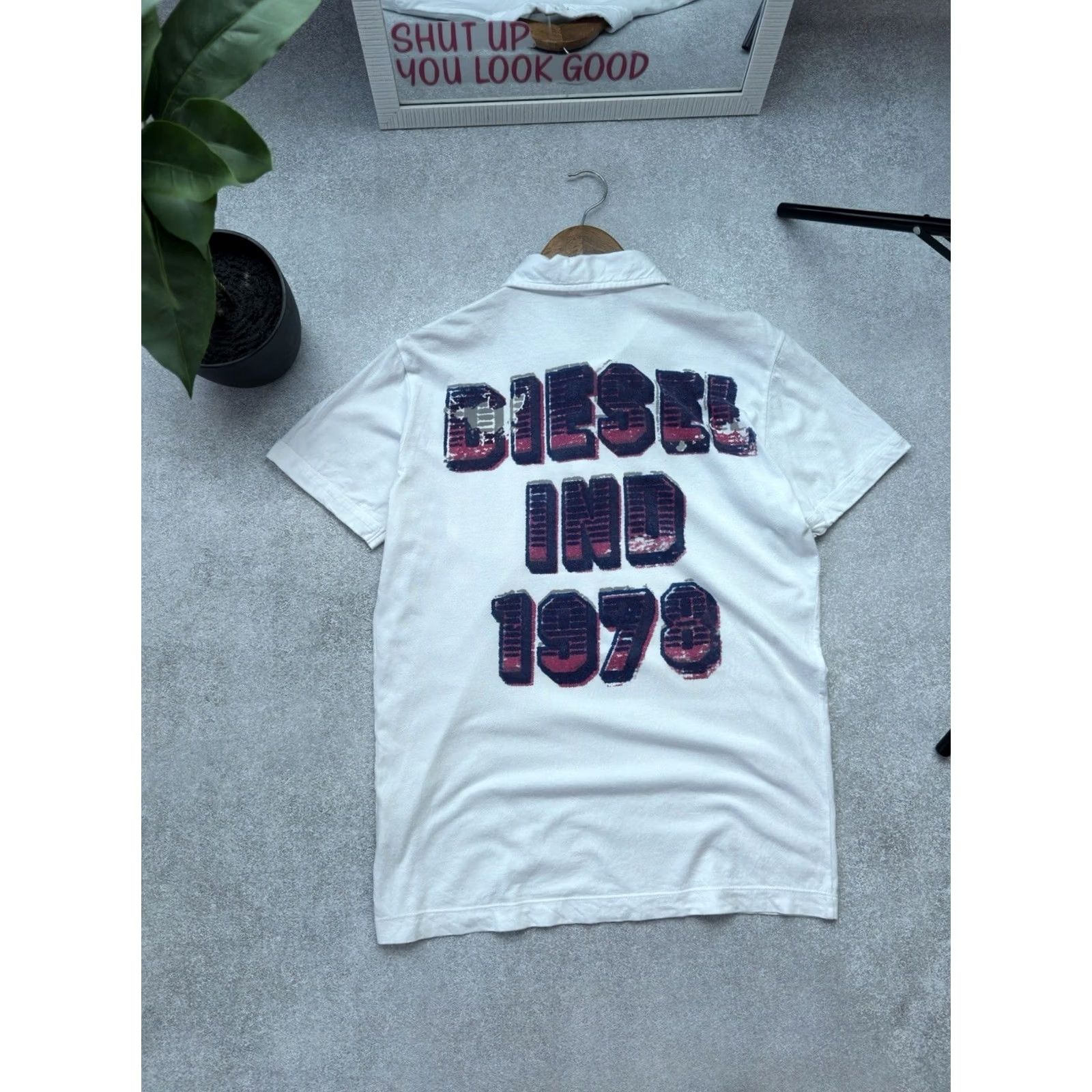 Diesel VINTAGE Diesel Polo Shirt Mens M White Logo Size US M / EU 48-50 / 2 - 4 Thumbnail