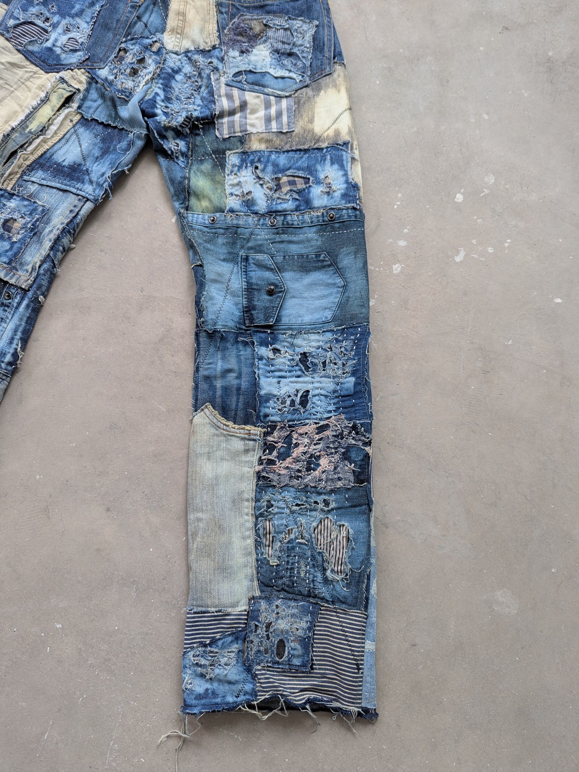 Japanese Brand × Kapital × Kapital Kountry NEED GONE ❌ Kapital Kountry Boro Reconstructed Patchwork Size US 31 - 16 Thumbnail