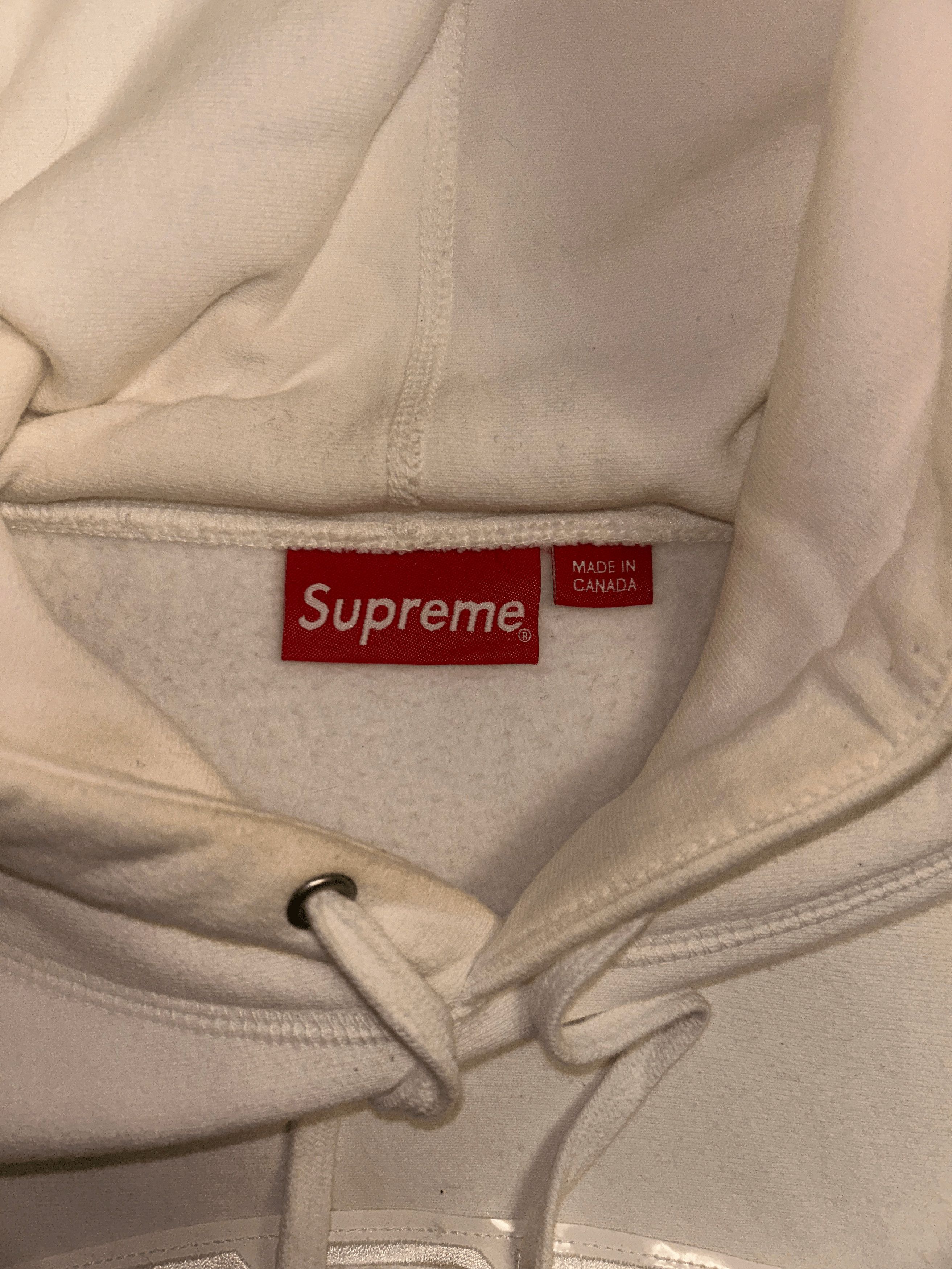Supreme Supreme Patent/Chenille Arc Logo Hooded Sweatshirt White Size US M / EU 48-50 / 2 - 7 Thumbnail