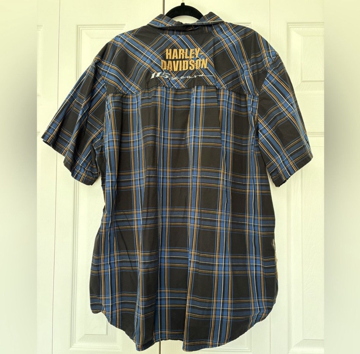 Harley Davidson 115th Anniversary Harley Davidson Plaid S/S Button Up Shirt Size US XXL / EU 58 / 5 - 4 Thumbnail