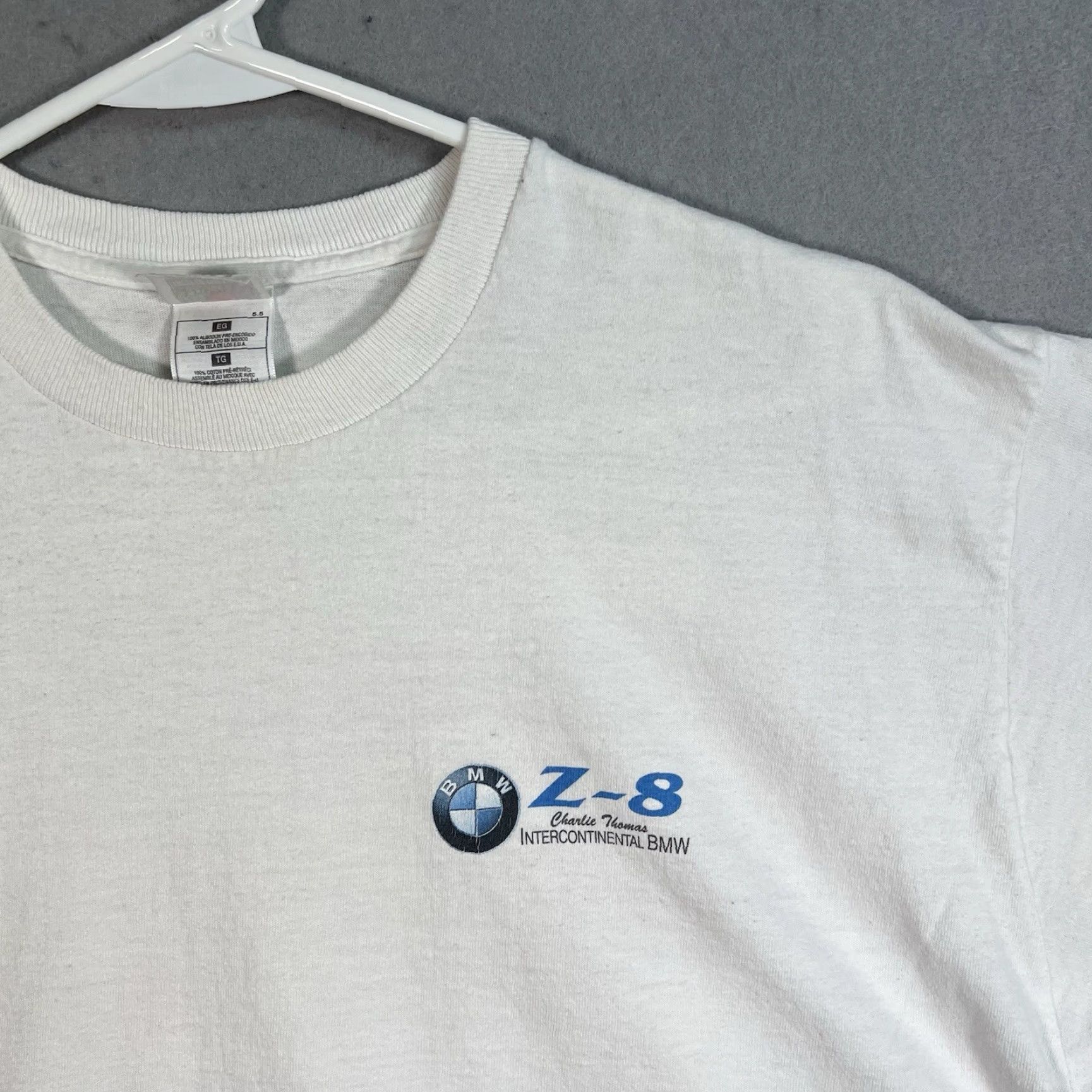 Fruit Of The Loom VINTAGE BMW Z8 007 Movie Promo Car T Shirt Adult XL White Mens Size US XL / EU 56 / 4 - 3 Thumbnail