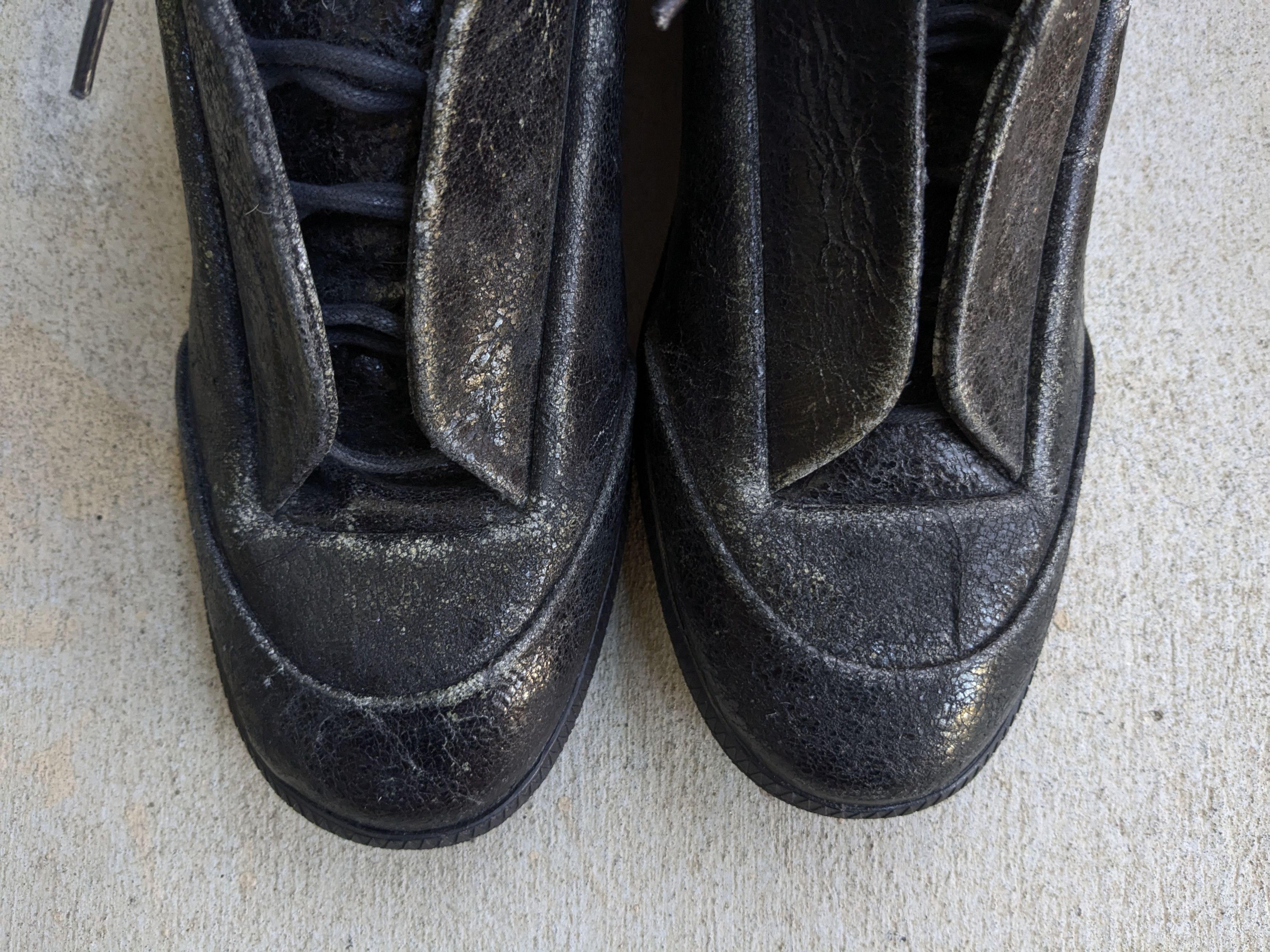 Maison Margiela Maison Margiela Future Black 12 45 Leather High Top Size US 12 / EU 45 - 3 Thumbnail