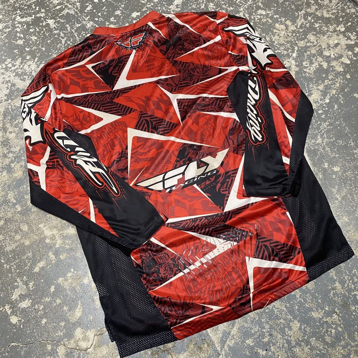 Fox Racing × Vintage Vintage Fly Racing Motor-cross Jersey Long Sleeve Tshirt Size US XL / EU 56 / 4 - 10 Thumbnail