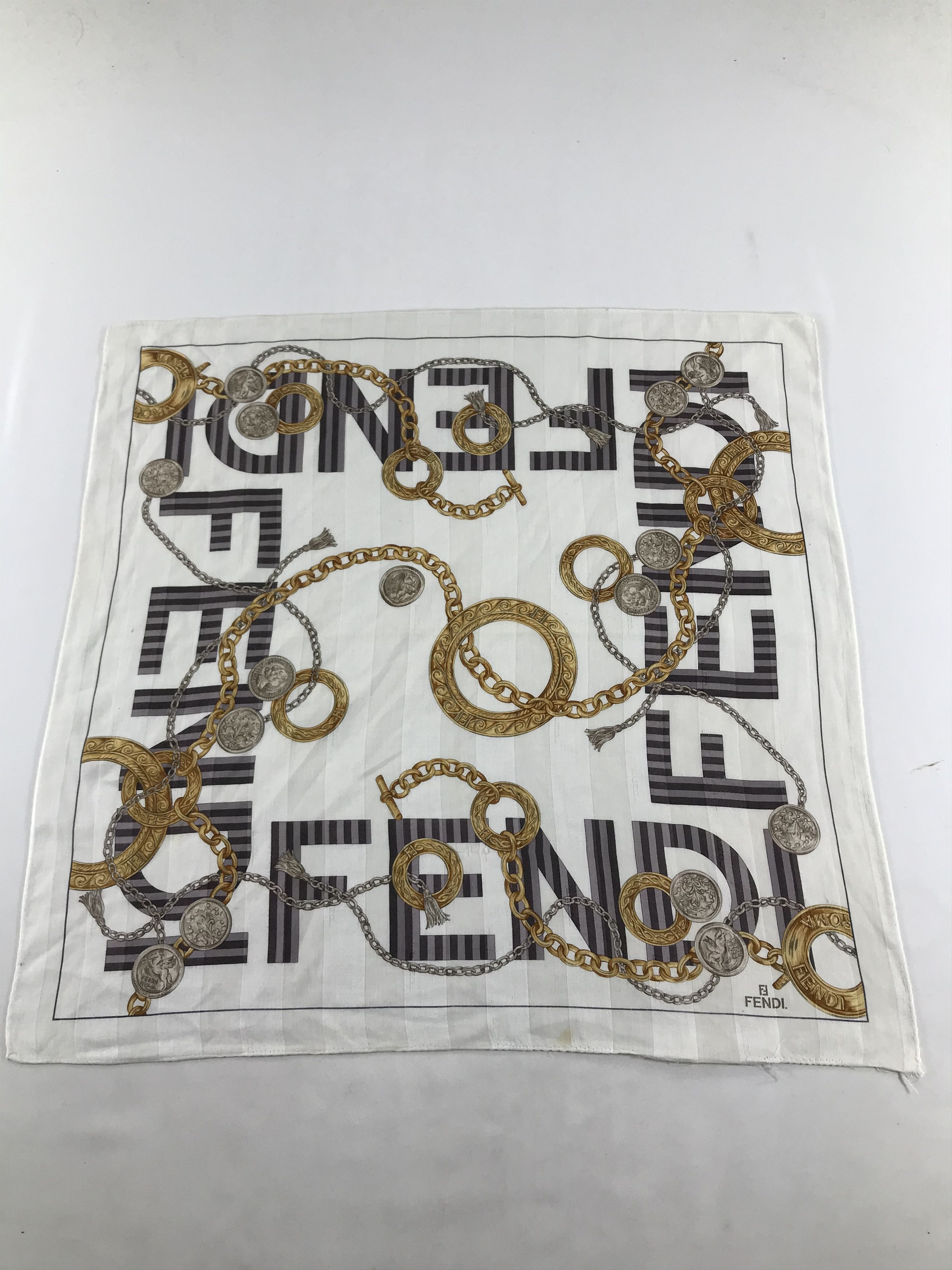 Vintage FeNdI Handkerchief Neckerchief Bandana H09 Size ONE SIZE - 1 Thumbnail