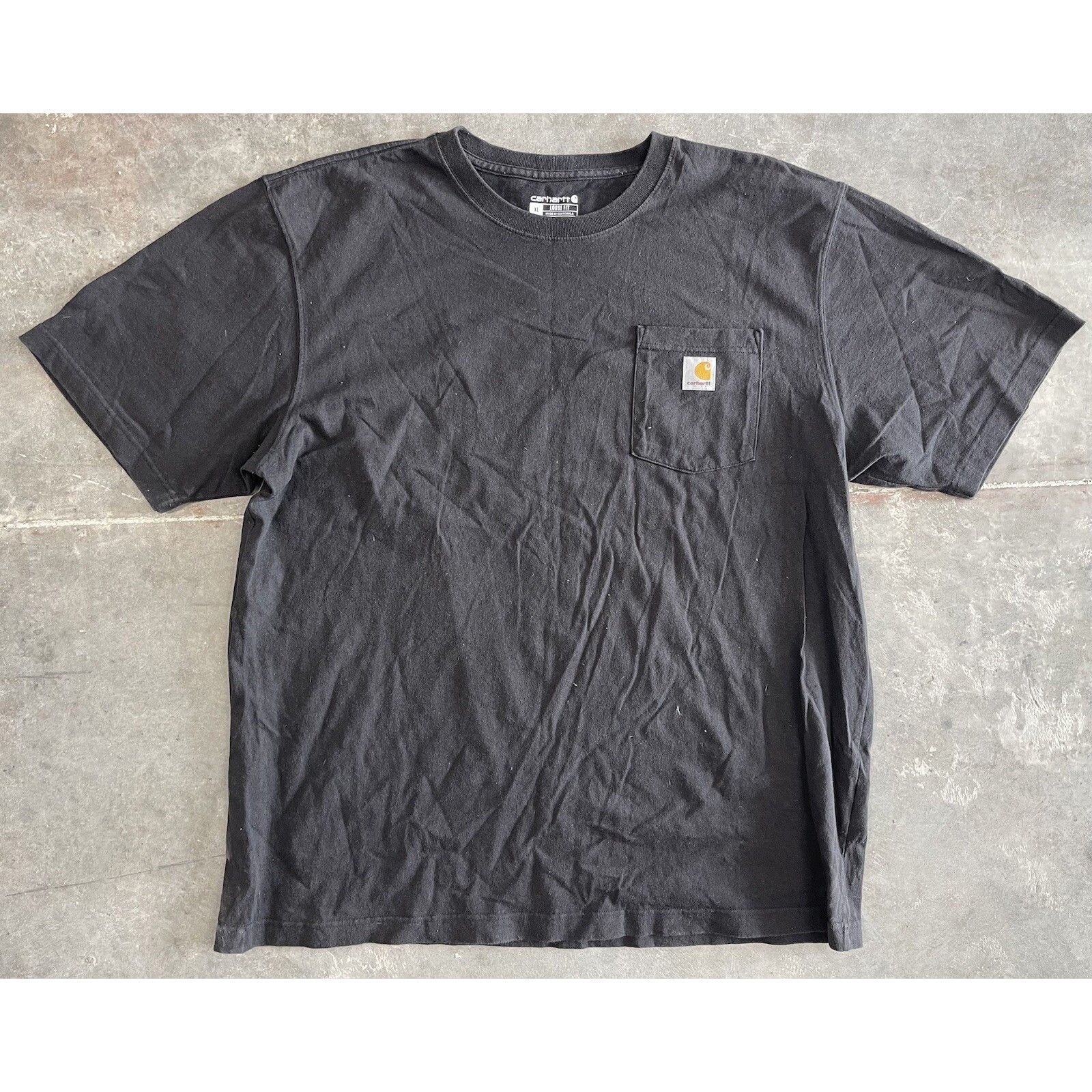 Carhartt VTG 90s Carhartt Shirt Mens Black Pocket Short Sleeve 100% C Size US XL / EU 56 / 4 - 1 Thumbnail
