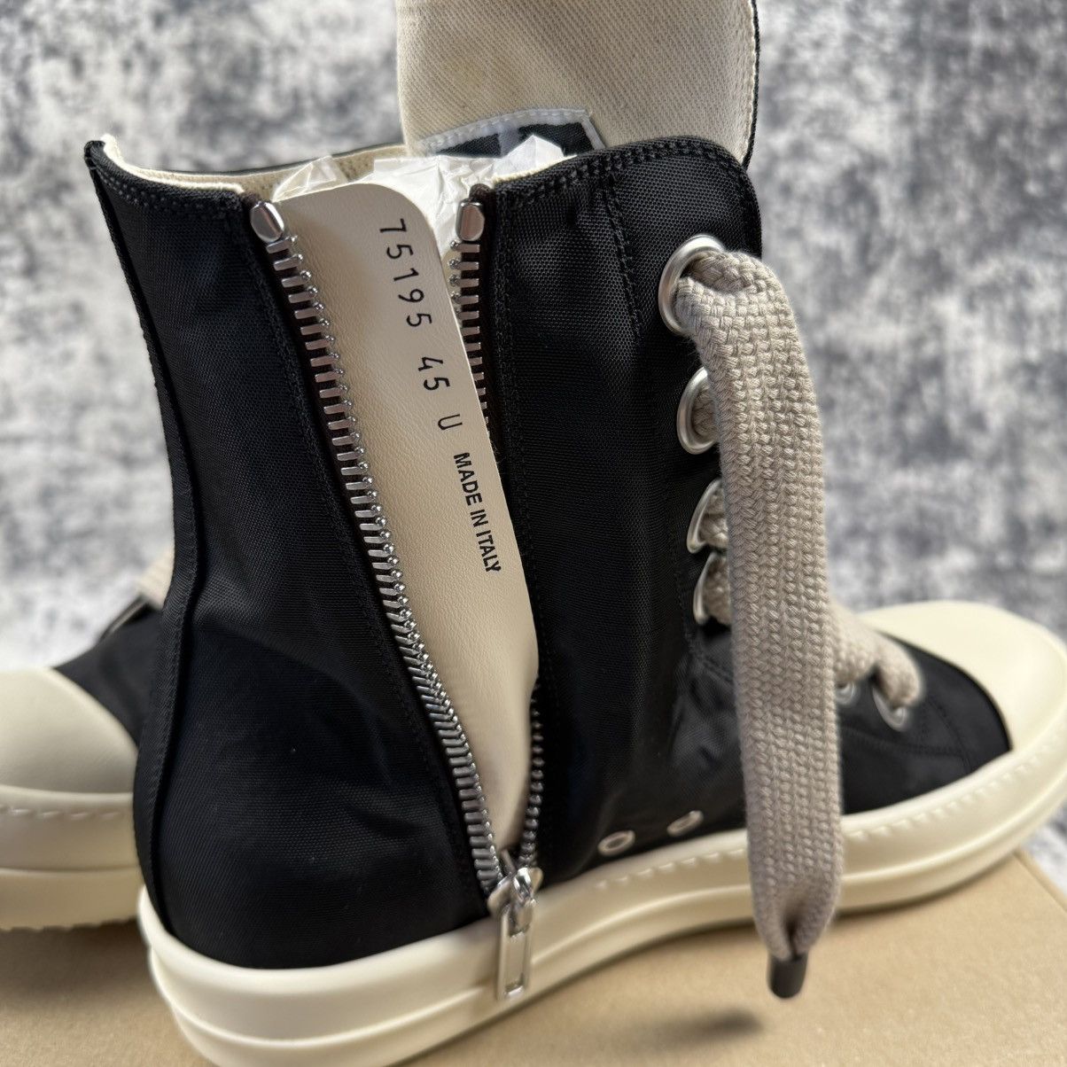 Rick Owens Rick Owens DRKSHDW Canvas High JumboLace ‘Black’ Shoes Size US 11 / EU 44 - 5 Thumbnail