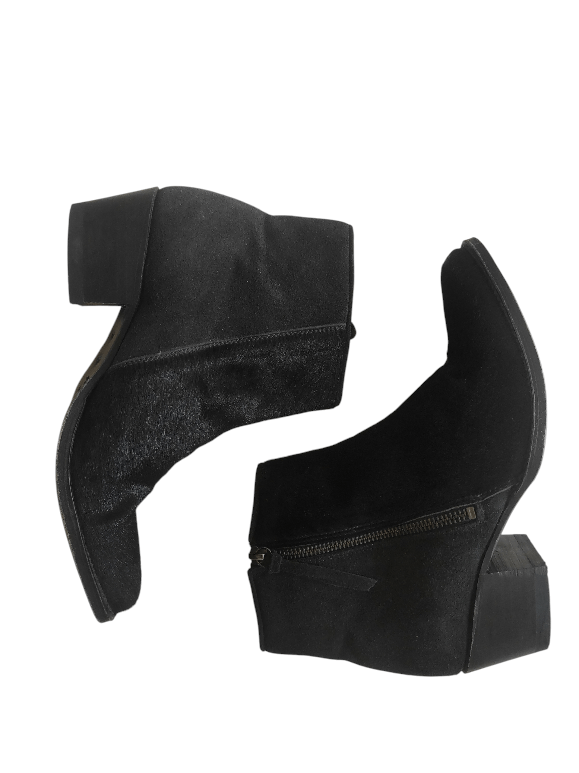 Other Sendra Cowboy Boots Black Suede Leather Ankle Boots Size US 6 / IT 36 - 2 Thumbnail