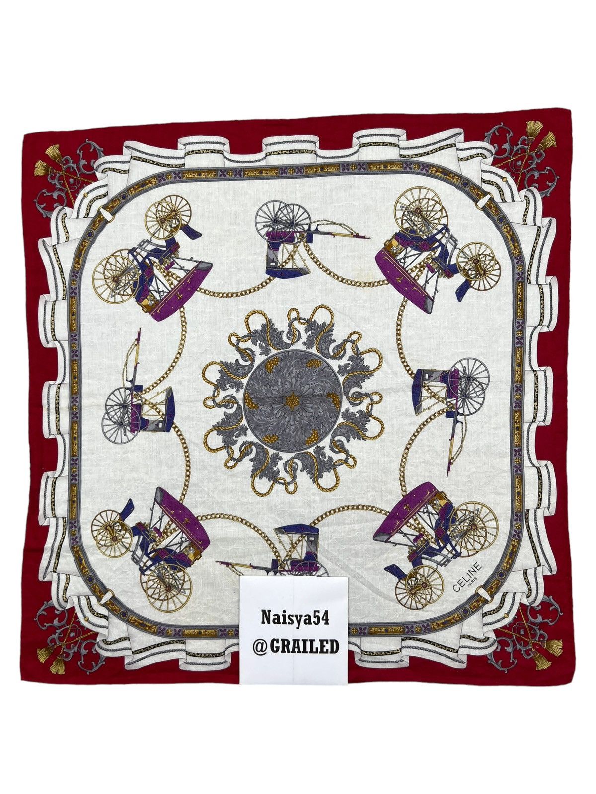 Celine Celine Handkerchief Neckerchief Bandana Pocketsquare Size ONE SIZE - 6 Thumbnail