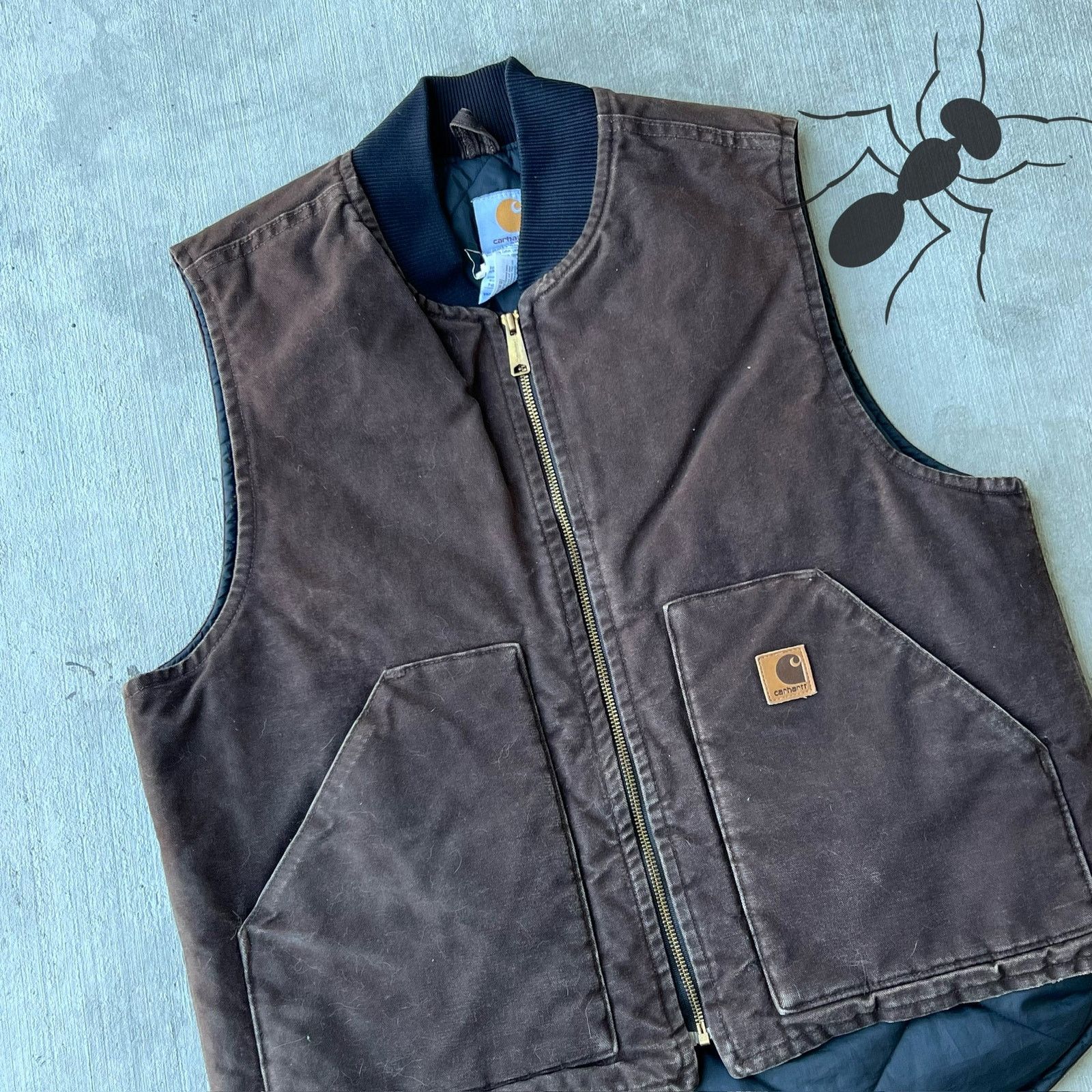 Carhartt × Vintage Carhartt V02 DKB brown work wear vest Size US L / EU 52-54 / 3 - 2 Thumbnail