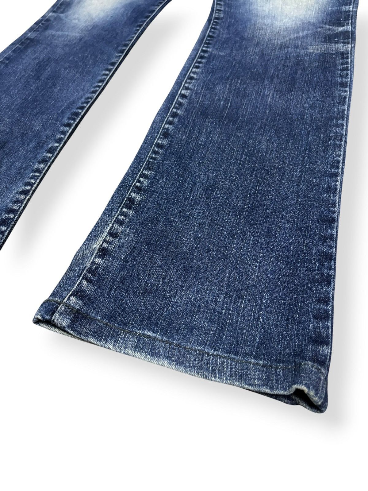 Tornado Mart Vintage Tornado Mart Whiskers Faded Wash Distressed Jeans Size US 33 - 7 Thumbnail