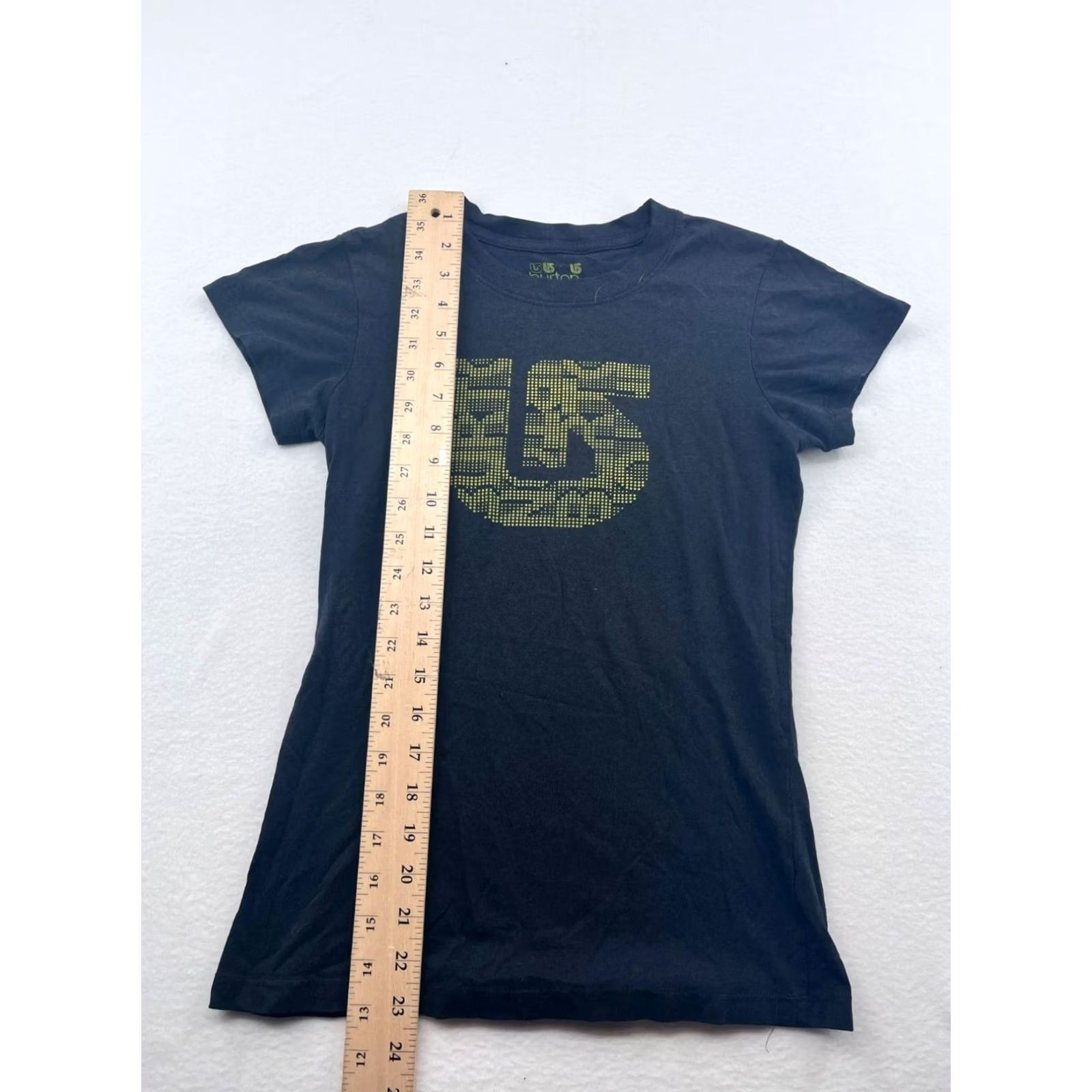 Burton Burton Womens Black T-Shirt With Yellow Logo Print Graphic Crew Neck Short Sleeves Small Womens Size S / US 4 / IT 40 - 6 Thumbnail