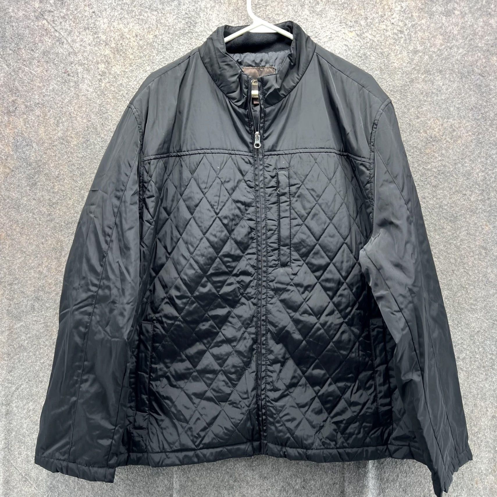 Tasso Elba Tasso Elba Jacket Mens 2XL Black Quilted Full Zip Stand Collar Casual Warm Regular My Logo Pockets Size US XXL / EU 58 / 5 - 2 Thumbnail