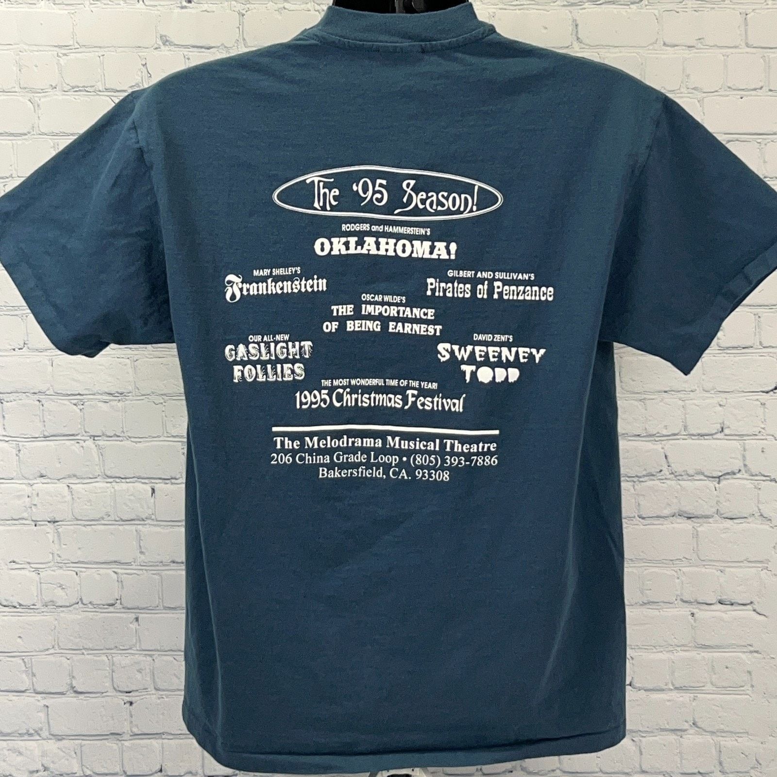 Hanes Vaudeville Express Melodrama Musical Theatre T Shirt Blue L Size US L / EU 52-54 / 3 - 3 Thumbnail