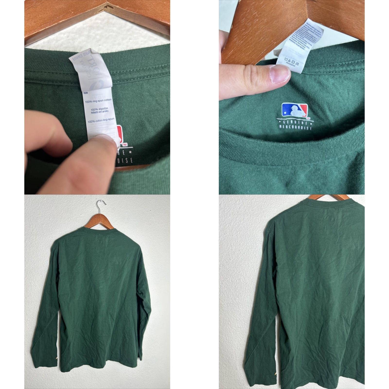 Vintage Oakland Athletics Mens Long Sleeve T-Shirt Green L Take Me To The Town Athletic Size US L / EU 52-54 / 3 - 8 Thumbnail