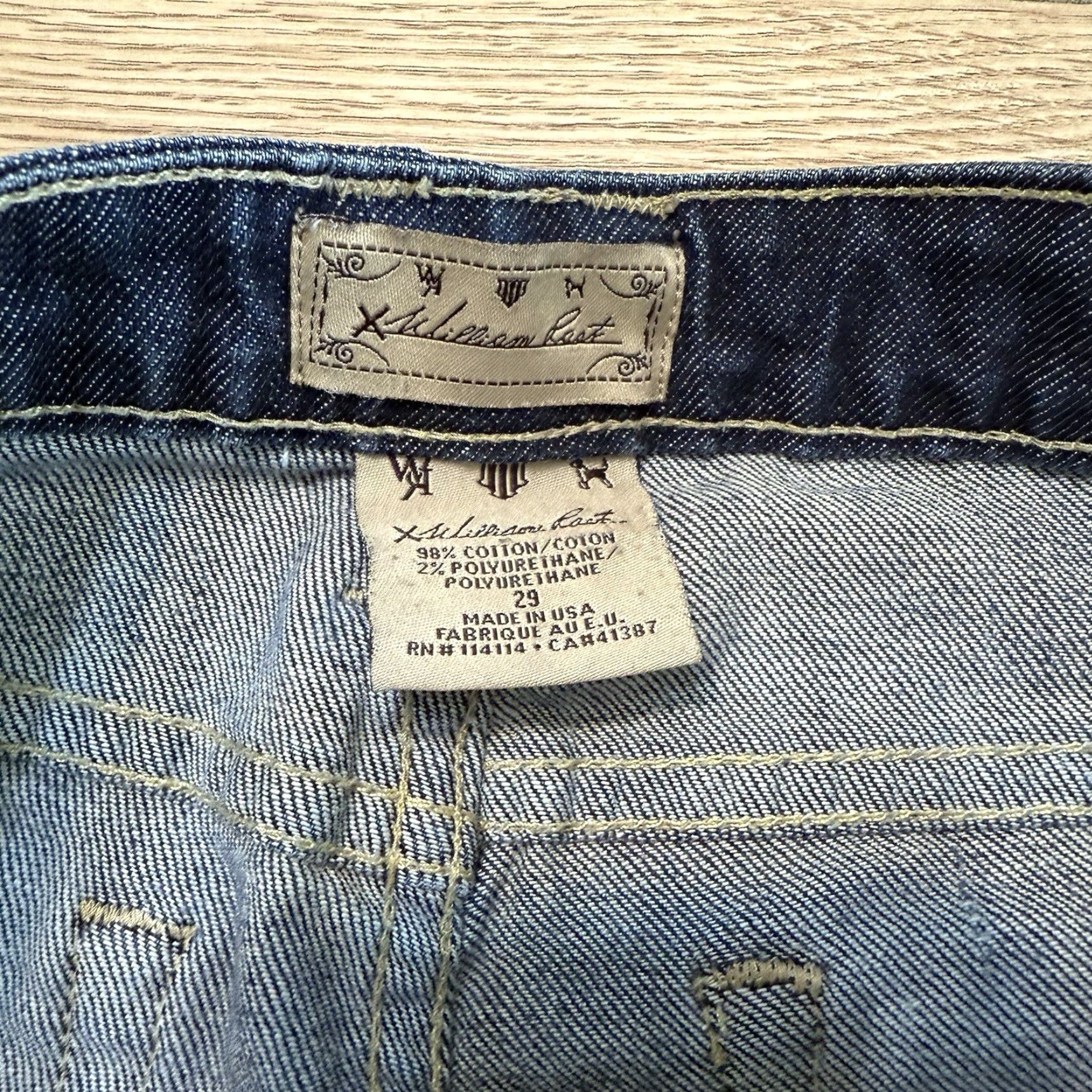 Vintage VINTAGE William Rast Jeans Women’s Juniors Size 29 Skinny Low Rise Blue 90s Size 29" - 3 Thumbnail