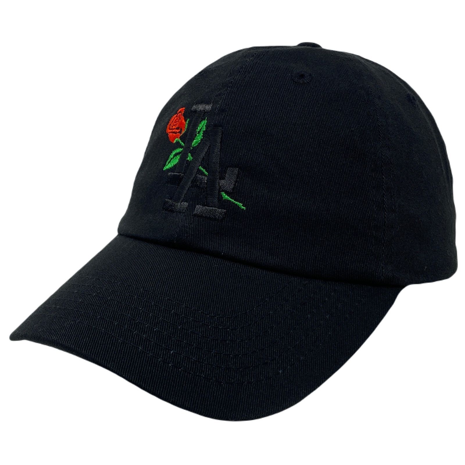 Other Los Angeles LA Rose Flower Black Dad Hat Size ONE SIZE - 3 Thumbnail