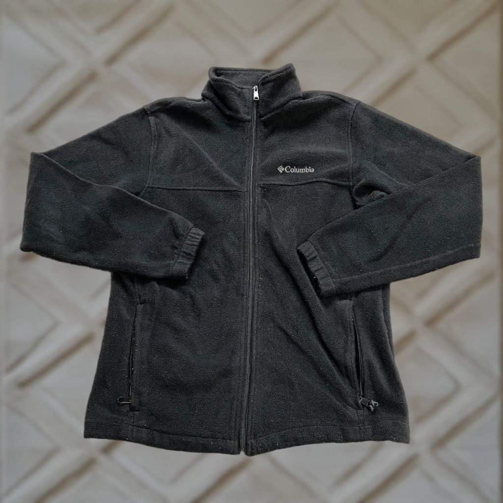 Vintage Columbia Benton Springs Jacket Women M Black Full Zip Pockets Fleece Outdoor Everyday Size M / US 6-8 / IT 42-44 - 1 Thumbnail