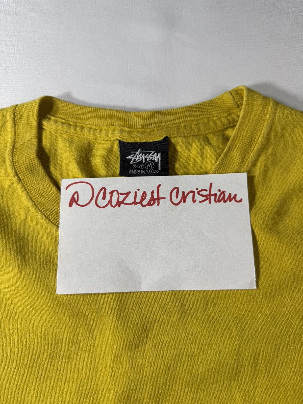 Stussy Yellow Stussy White Logo T Shirt Size US M / EU 48-50 / 2 - 4 Thumbnail
