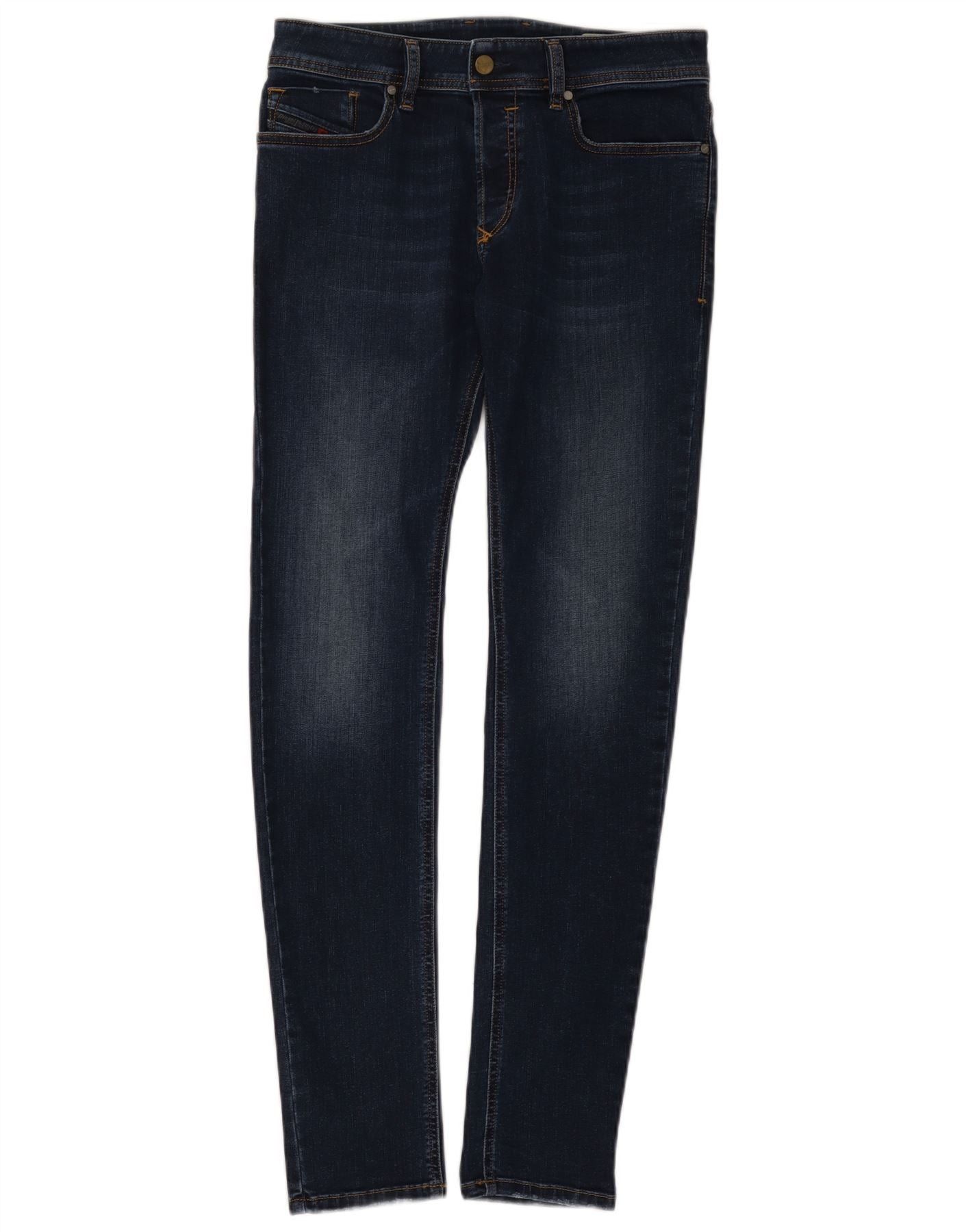 Diesel Womens Sleenker Slim Skinny Jeans W29 L32 Navy Blue Cotton Size 29" - 1 Thumbnail