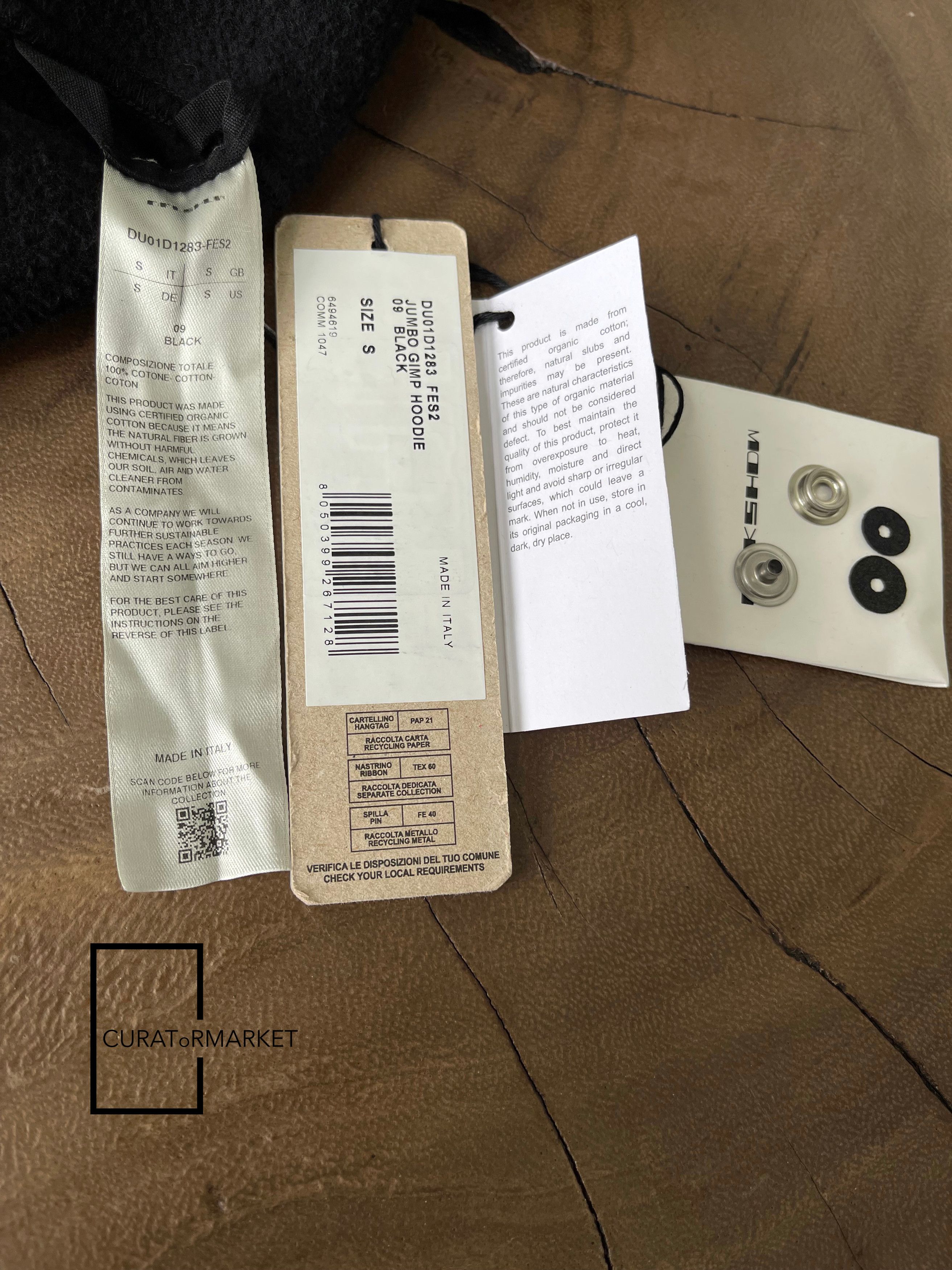 Rick Owens Drkshdw Jumbo Gimp Hoodie Press Stud Button Sealed Zip SS24 Lido Size US S / EU 44-46 / 1 - 10 Thumbnail