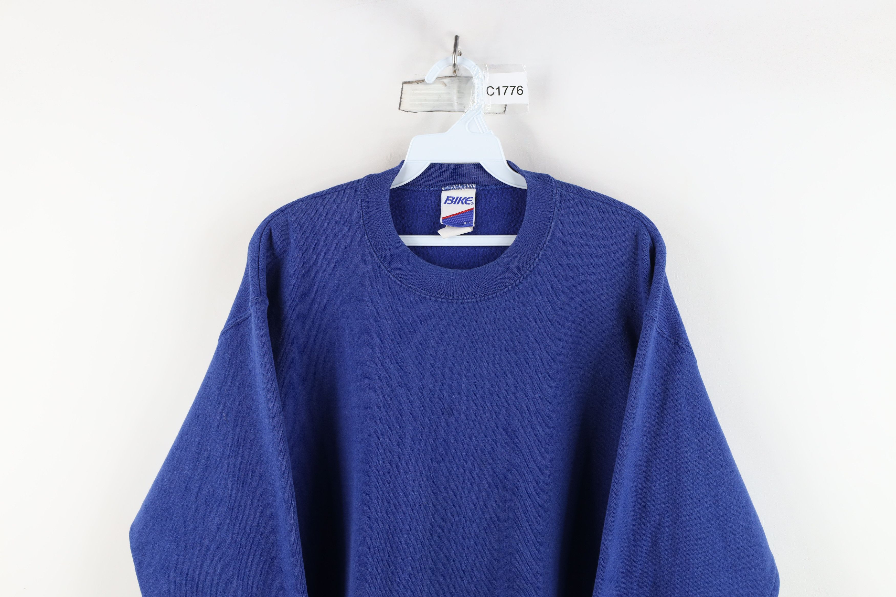 Vintage Vintage 90s Bike Blank Crewneck Sweatshirt Royal Blue USA Size US M / EU 48-50 / 2 - 2 Thumbnail