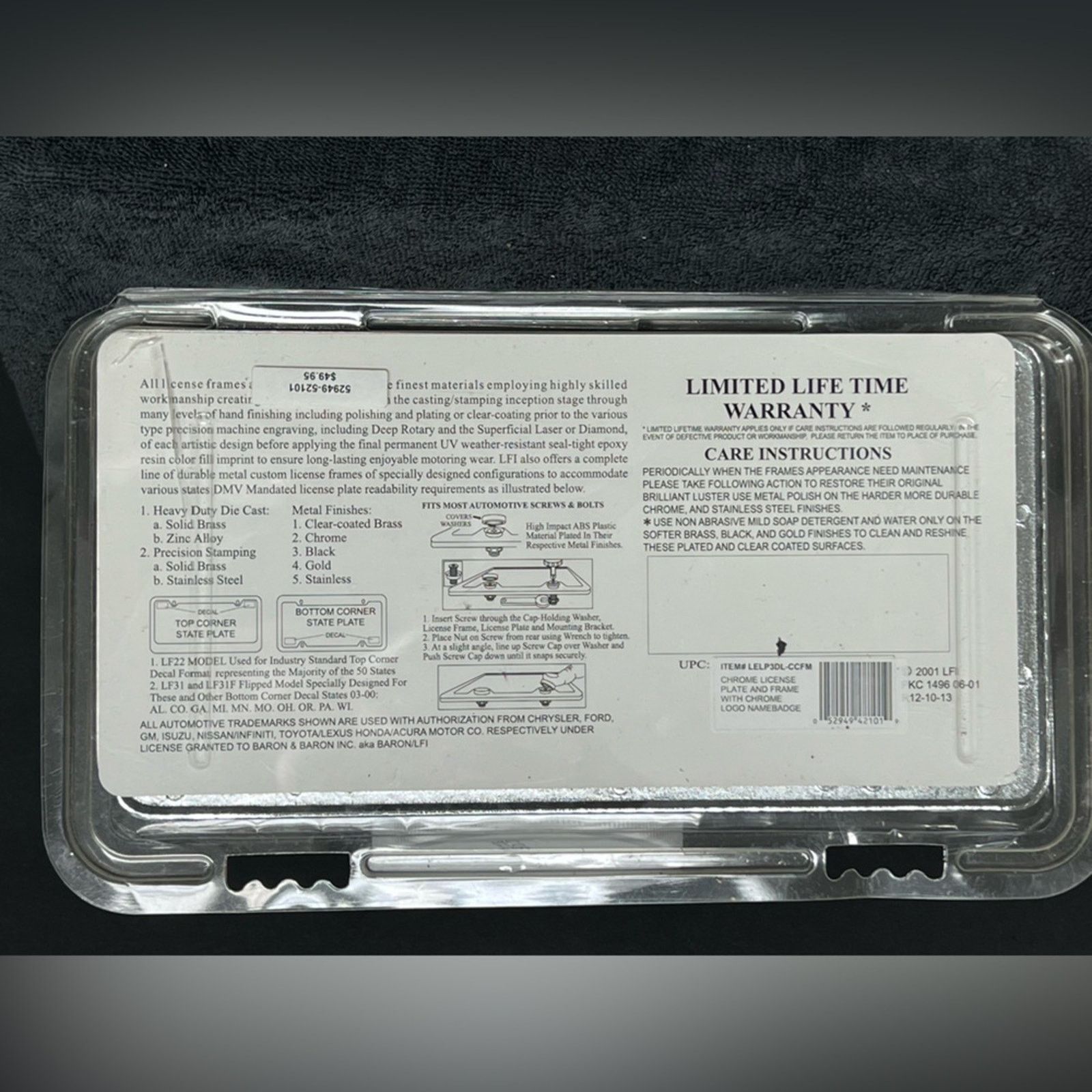 Other Lexus 3D Chrome Heavy Steel License Plate Chrome Frame $49 Size ONE SIZE - 4 Thumbnail
