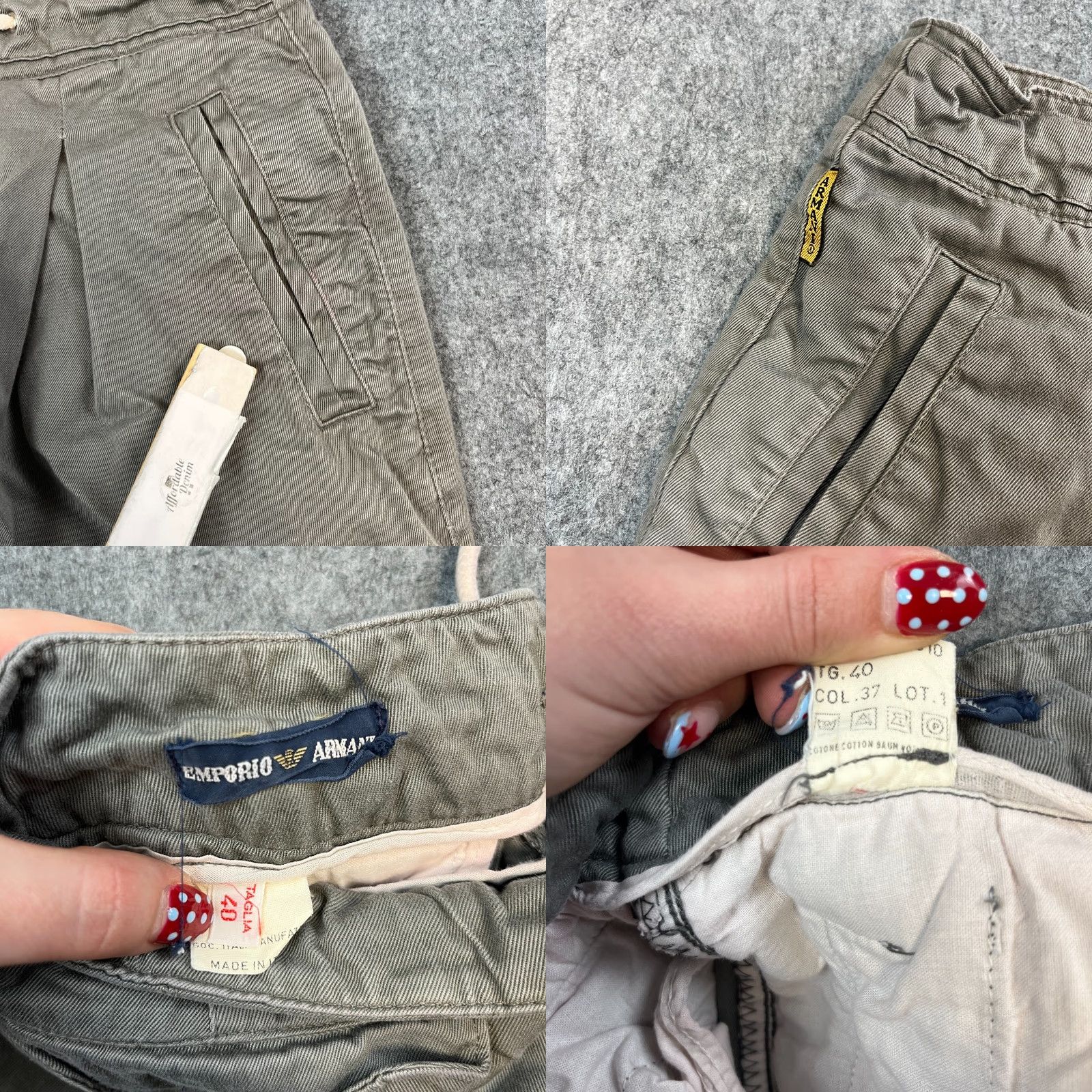 Armani VINTAGE ARMANI Womens Trousers Pants Chino Baggy 24 25 Grey UK4 24in Waist 25in Inside Leg 7in Hem High Rise Apr 11in Adjustable? No Size 27" / US 4 / IT 40 - 8 Thumbnail