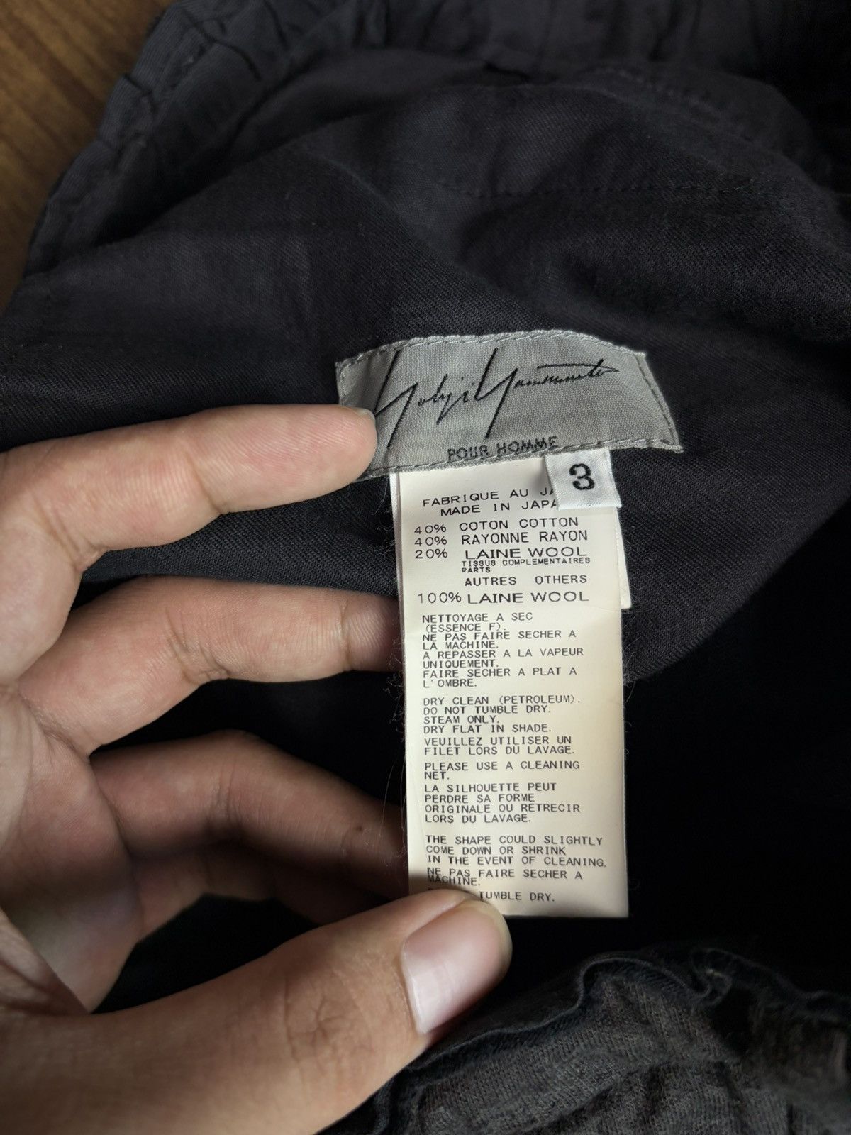 Yohji Yamamoto AW15 Yohji Yamamoto Pour Homme Hybrid Wool Wrap Skirt Pants Size US 32 / EU 48 - 14 Thumbnail