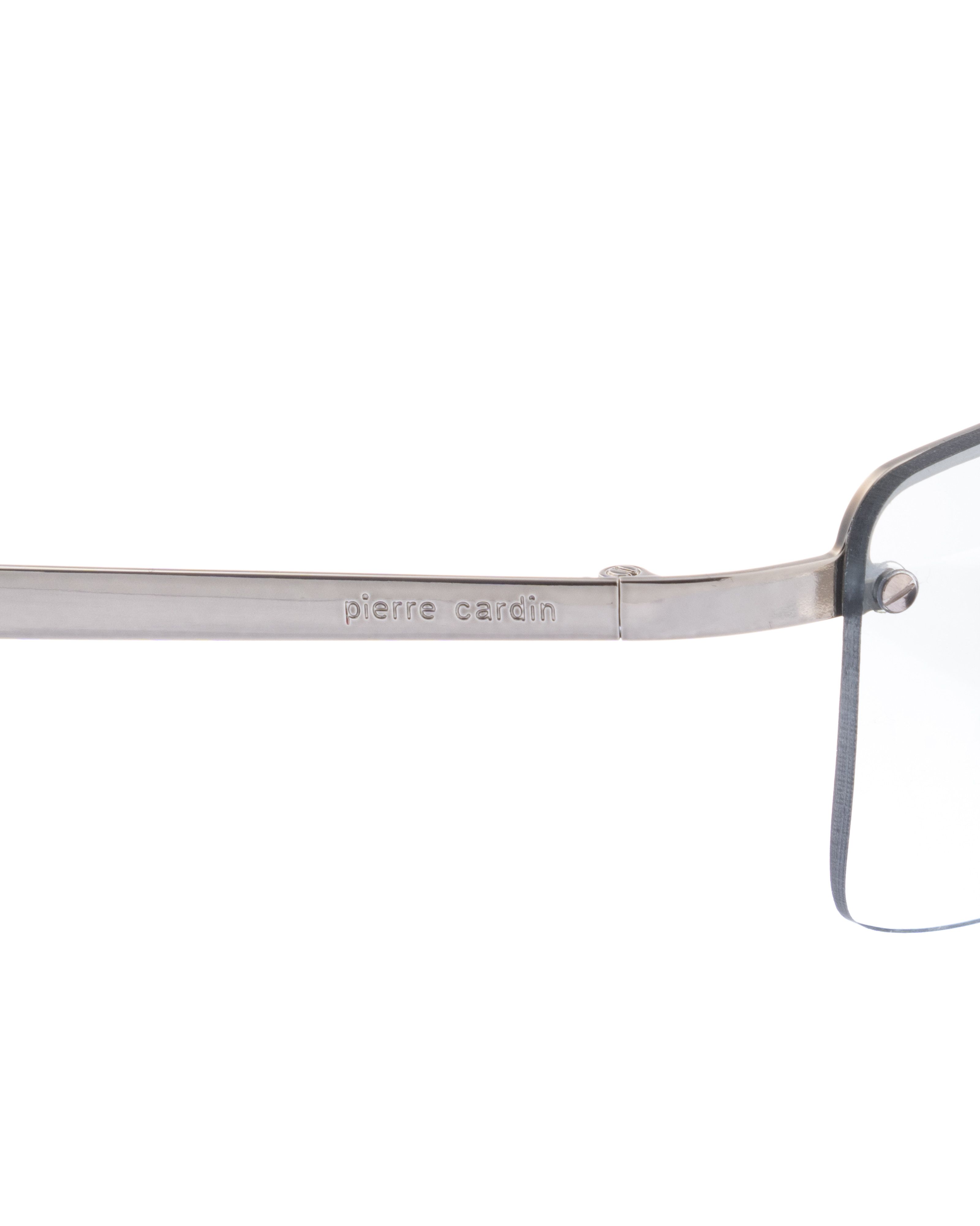 Pierre Cardin Pierre Cardin 00s Silver Sheer Rectangle Sunglasses Size ONE SIZE - 3 Thumbnail