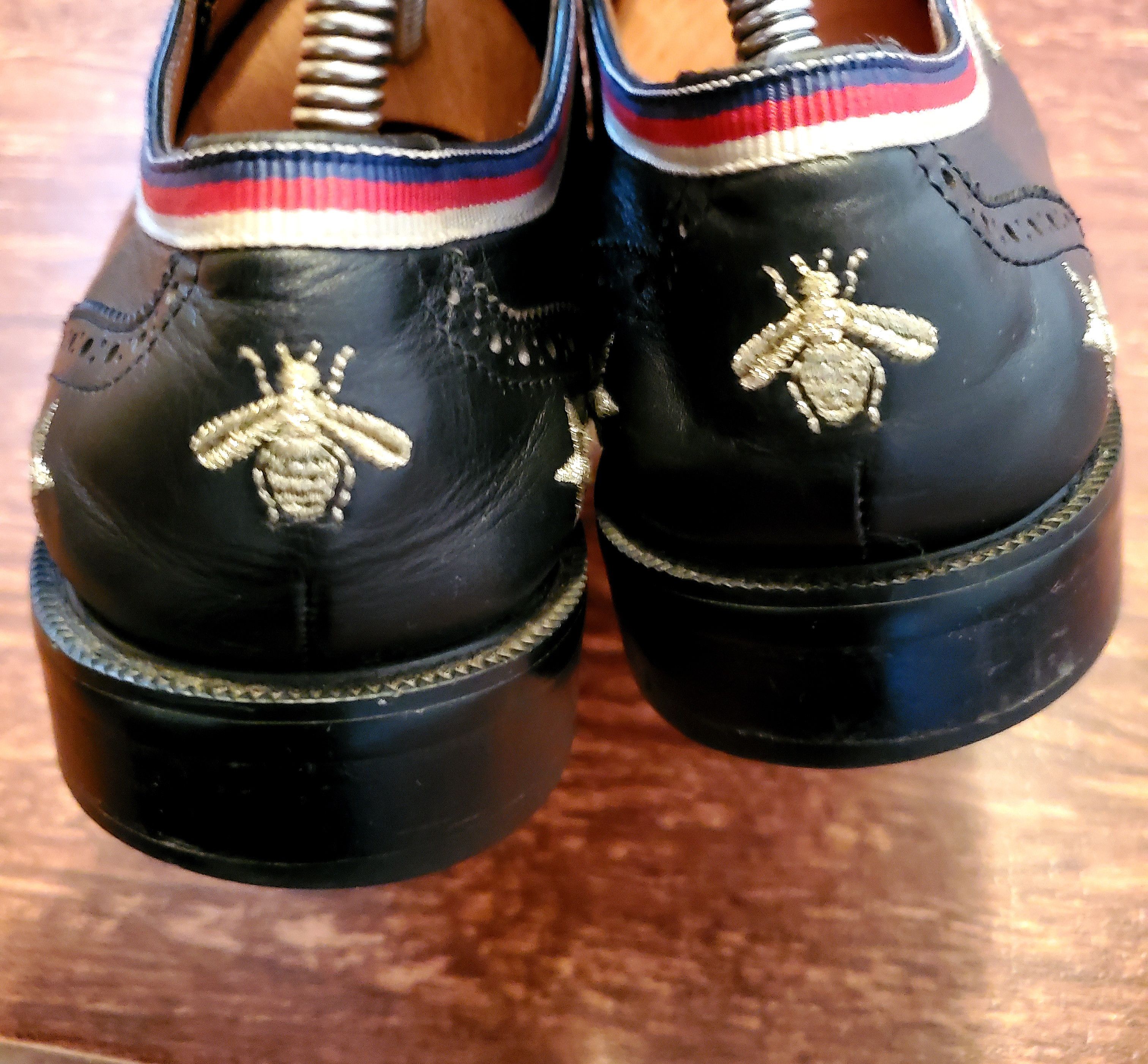 Gucci GUCCI Leather Embroidered Brogue Shoes perfect condition Size US 6.5 / EU 39-40 - 7 Thumbnail