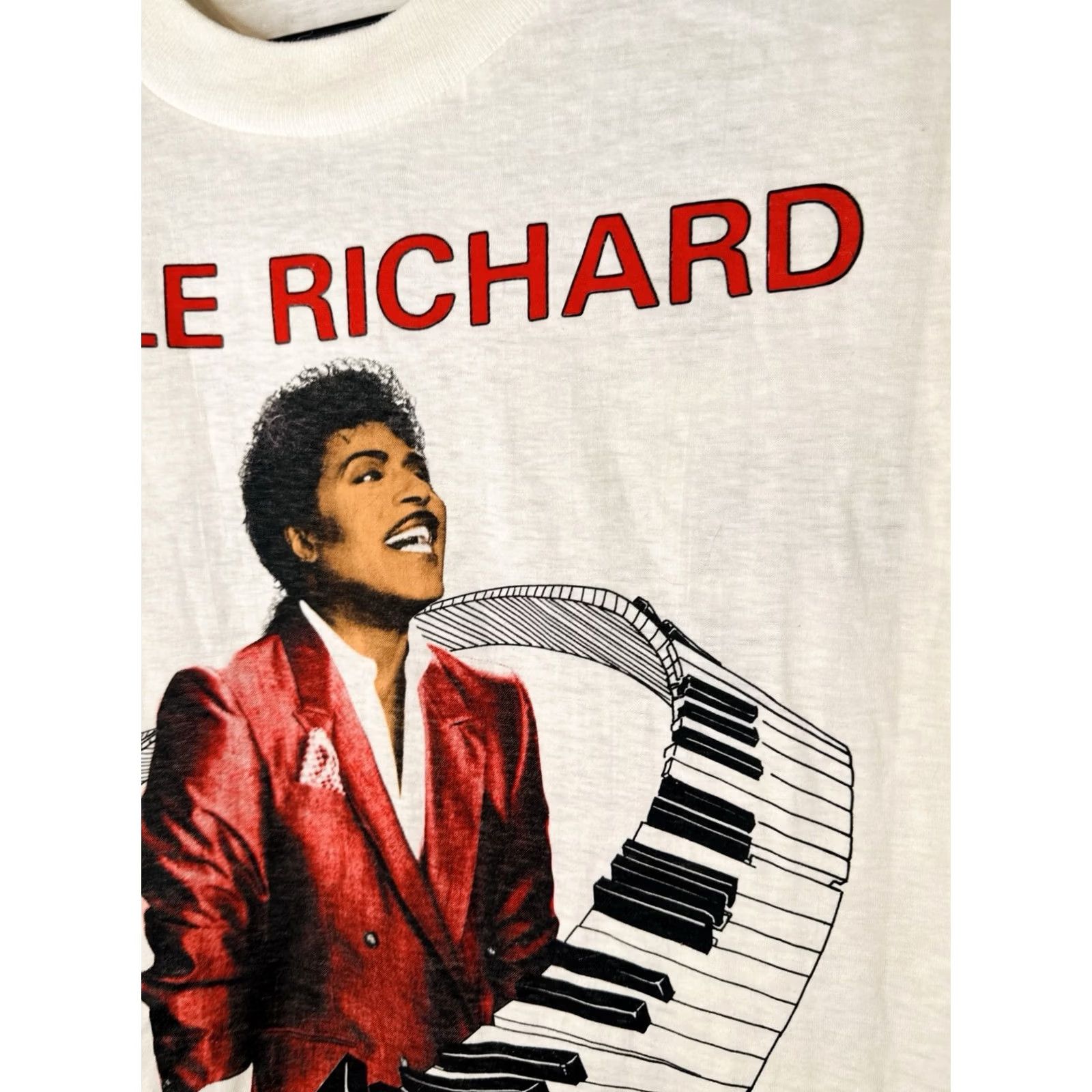 Vintage VINTAGE Little Richard Band T Shirt XL Music Graphic Tee 80s 90s Style Mens Short Sleeve Crew Neck Black Tour Brand T-Shirt Band Music Vintage Size US XL / EU 56 / 4 - 3 Thumbnail
