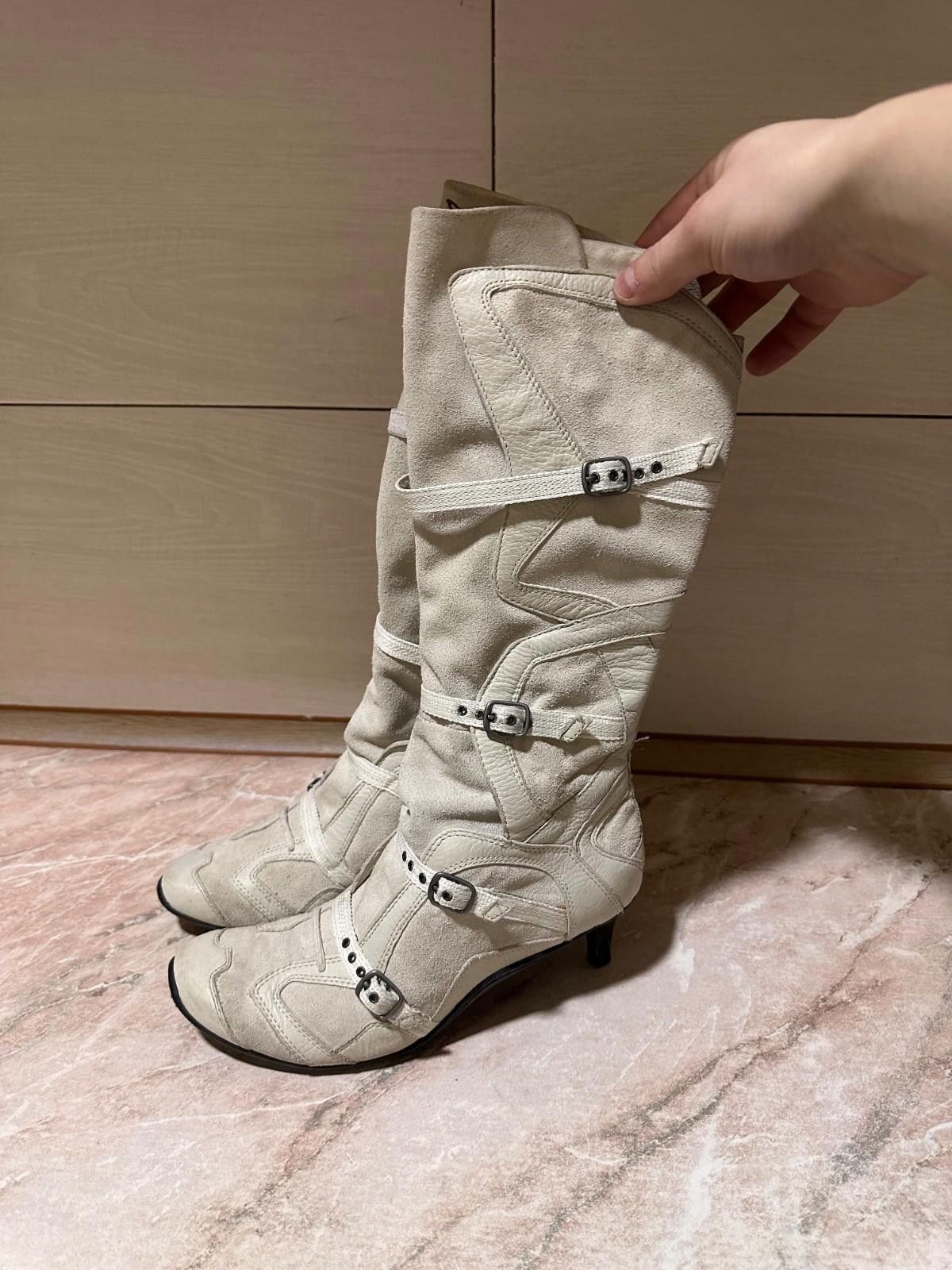 Diesel Diesel Leather Western boots Beige Sz 37 Size US 7 / IT 37 - 1 Thumbnail