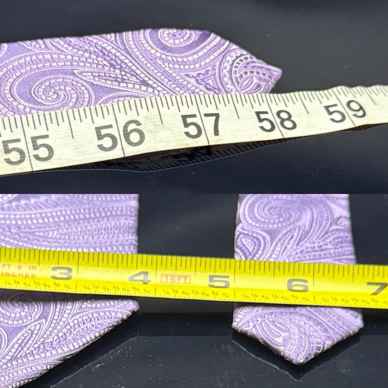Donald Trump Donald J Trump Signature Collection Purple Paisley 58" Tie Size ONE SIZE - 3 Thumbnail