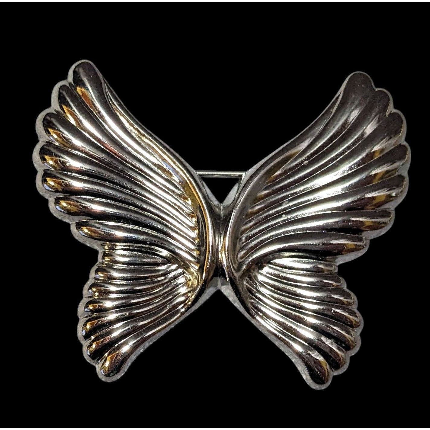 Other Vintage Repousse Style Silver Tone Butterfly Brooch Size ONE SIZE - 1 Thumbnail