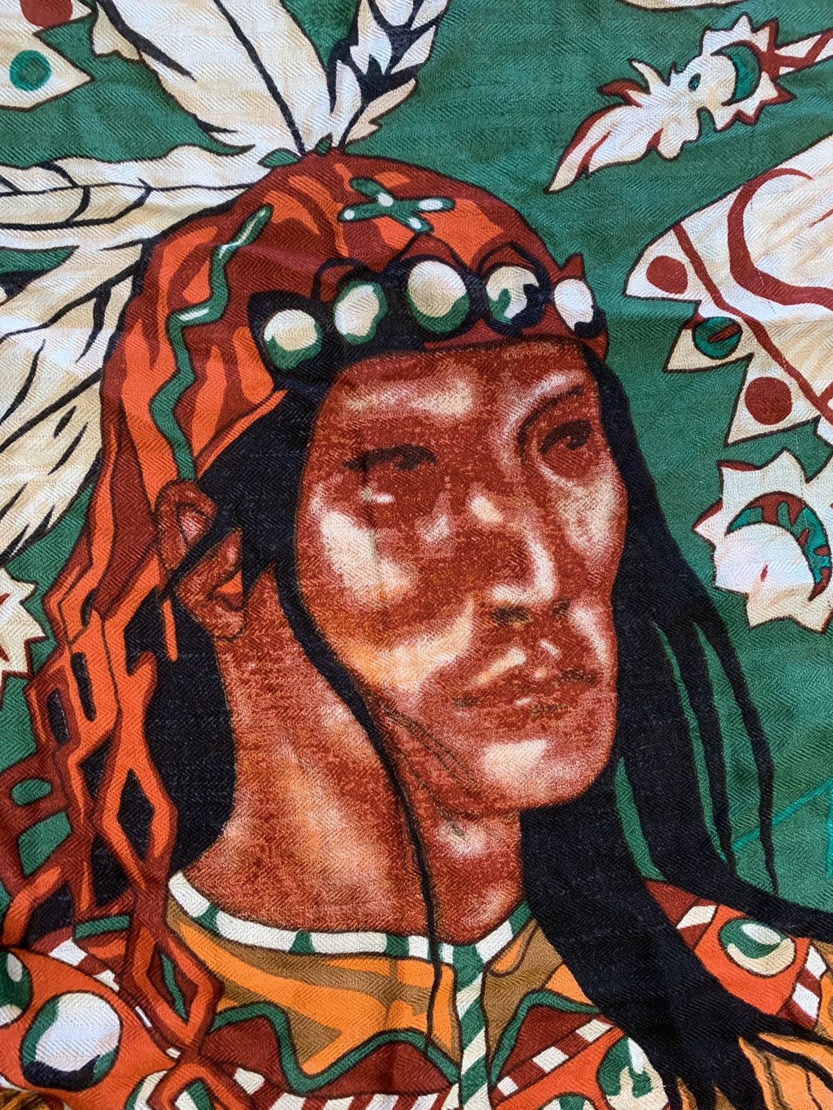 Hermes Hermes Cosmogonie Apache Cashmere Wool Silk Shawl Scarf Size ONE SIZE - 6 Thumbnail