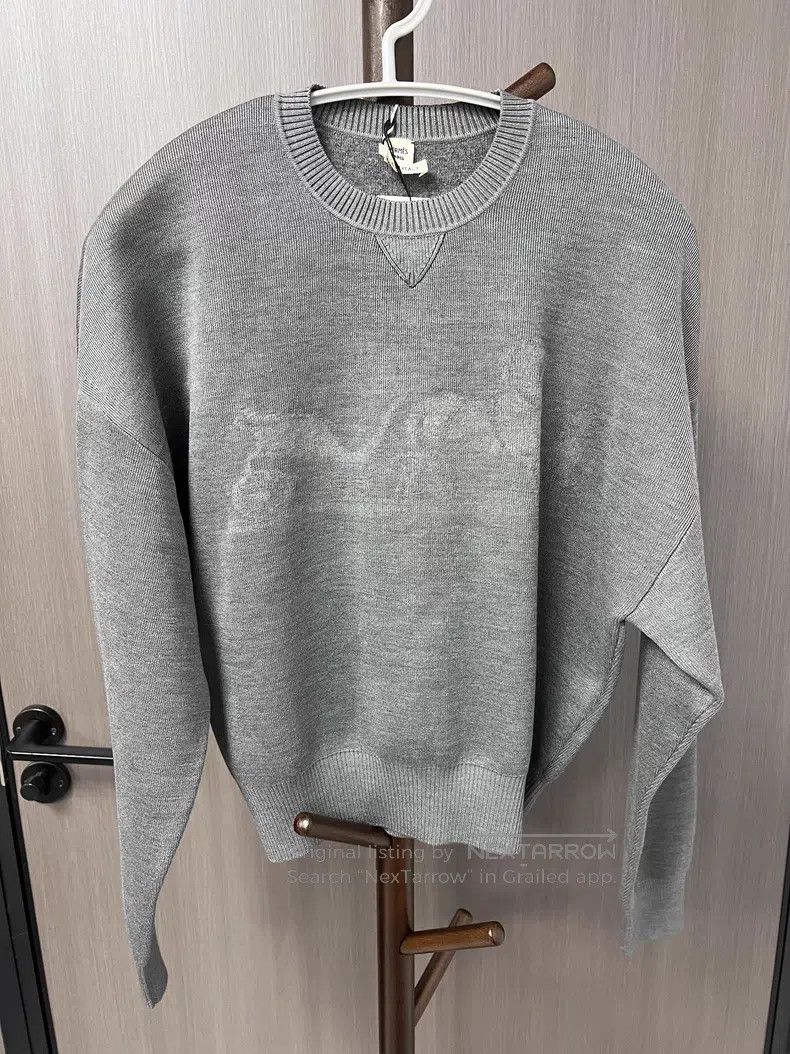Hermes Hermes Gray Cashmere Blended Knit Top Size XXS / US 00 / IT 34 - 1 Thumbnail